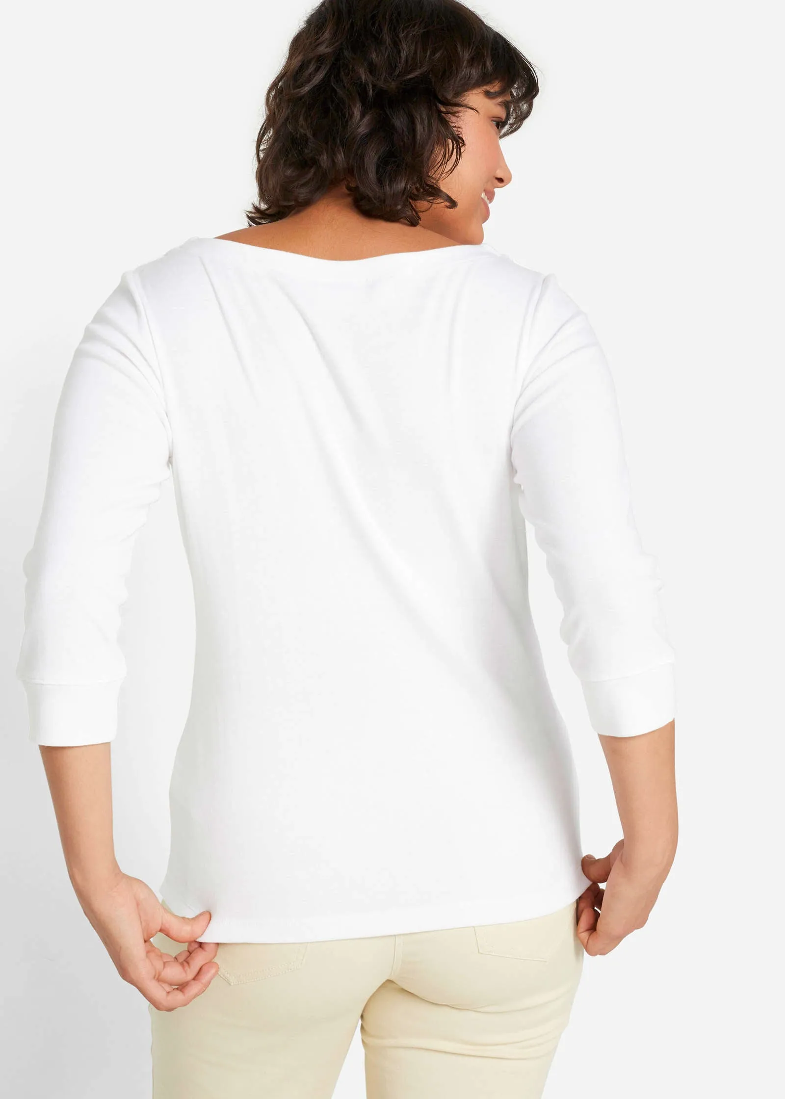 Boat Neck Top - White sold by VENUS product image thumbnail 3
