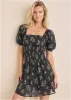 Cotton Voile Mini Dress - Tossed Wildflowers sold by VENUS