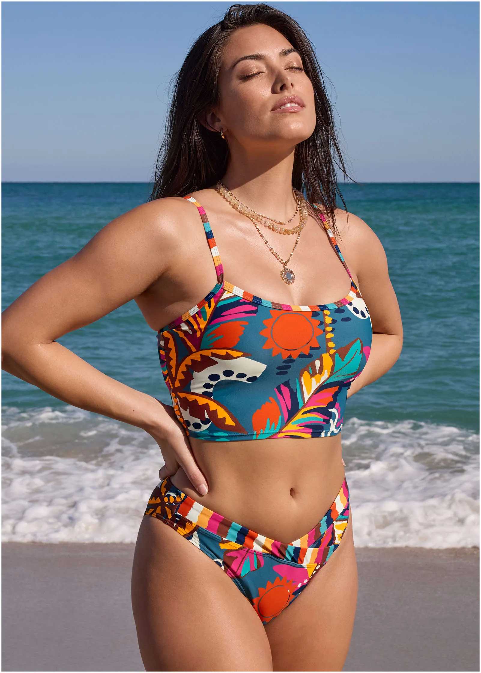 Crop Tankini - Retro Chicka Combo sold by VENUS