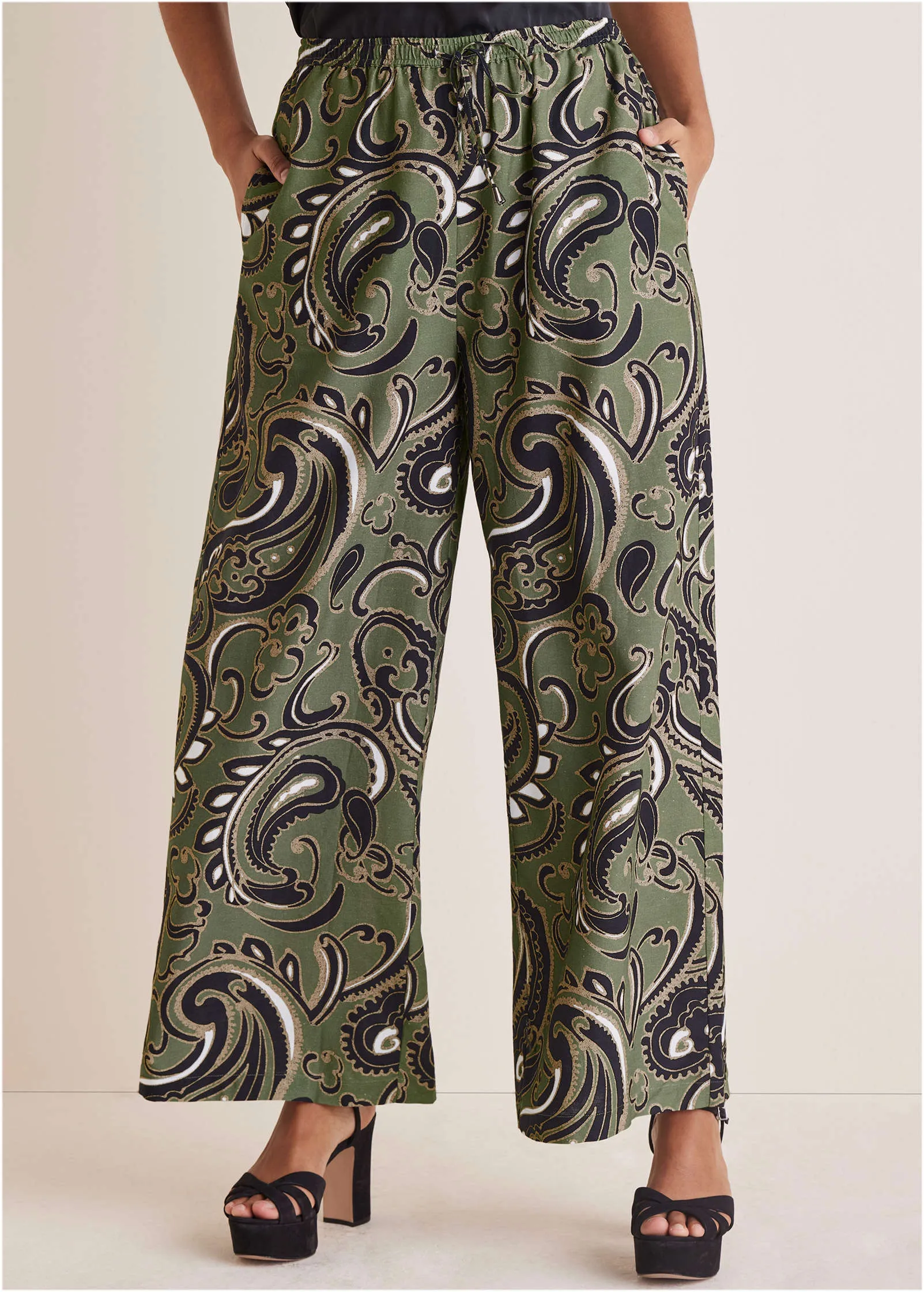 Linen Wide Leg Pant - Large Splendid Paisley sold by VENUS product image thumbnail 5