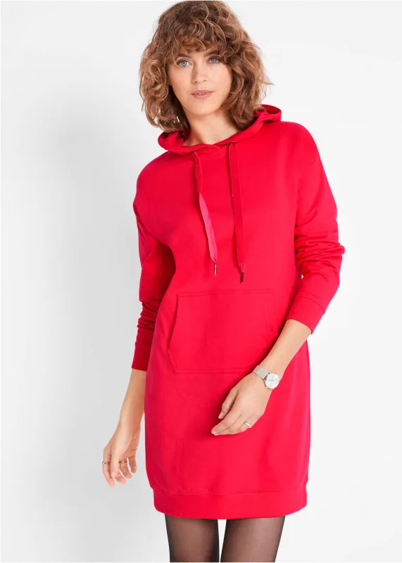 Hooded Sweater Dress - Red sold by VENUS