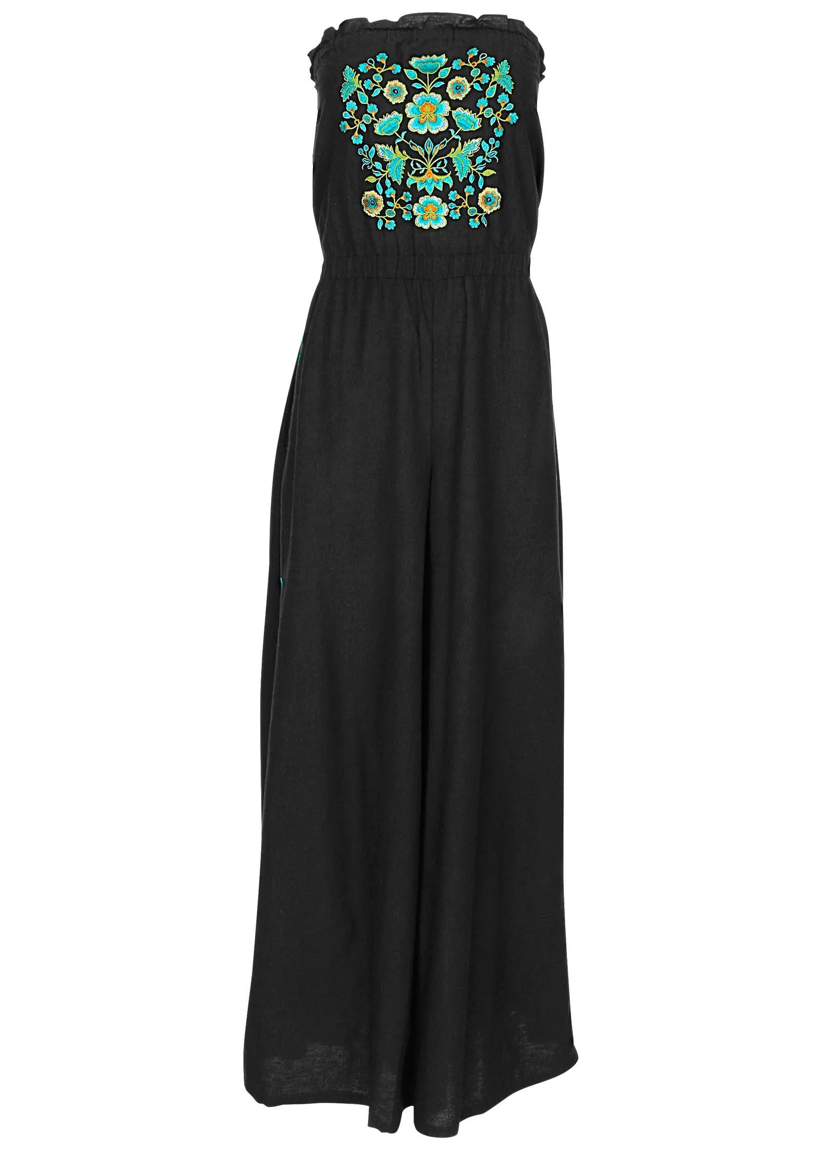 Strapless Linen Jumpsuit - Black & Blue sold by VENUS product image thumbnail 4