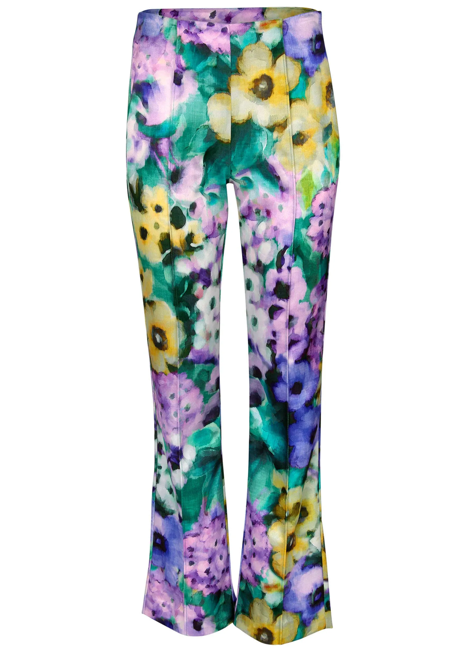 Satin Flare Pant - Monet's Garden sold by VENUS product image thumbnail 5