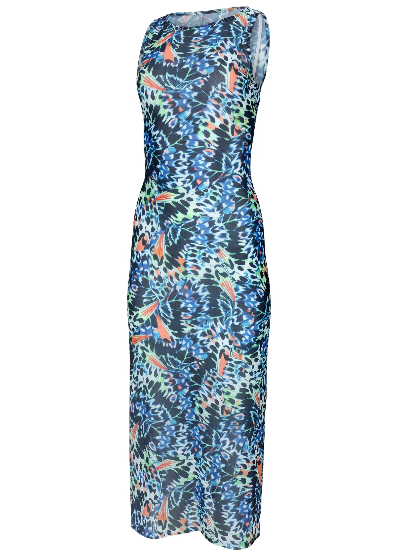 Sleeveless Mesh Maxi Dress - Parisian Monarch sold by VENUS product image thumbnail 4