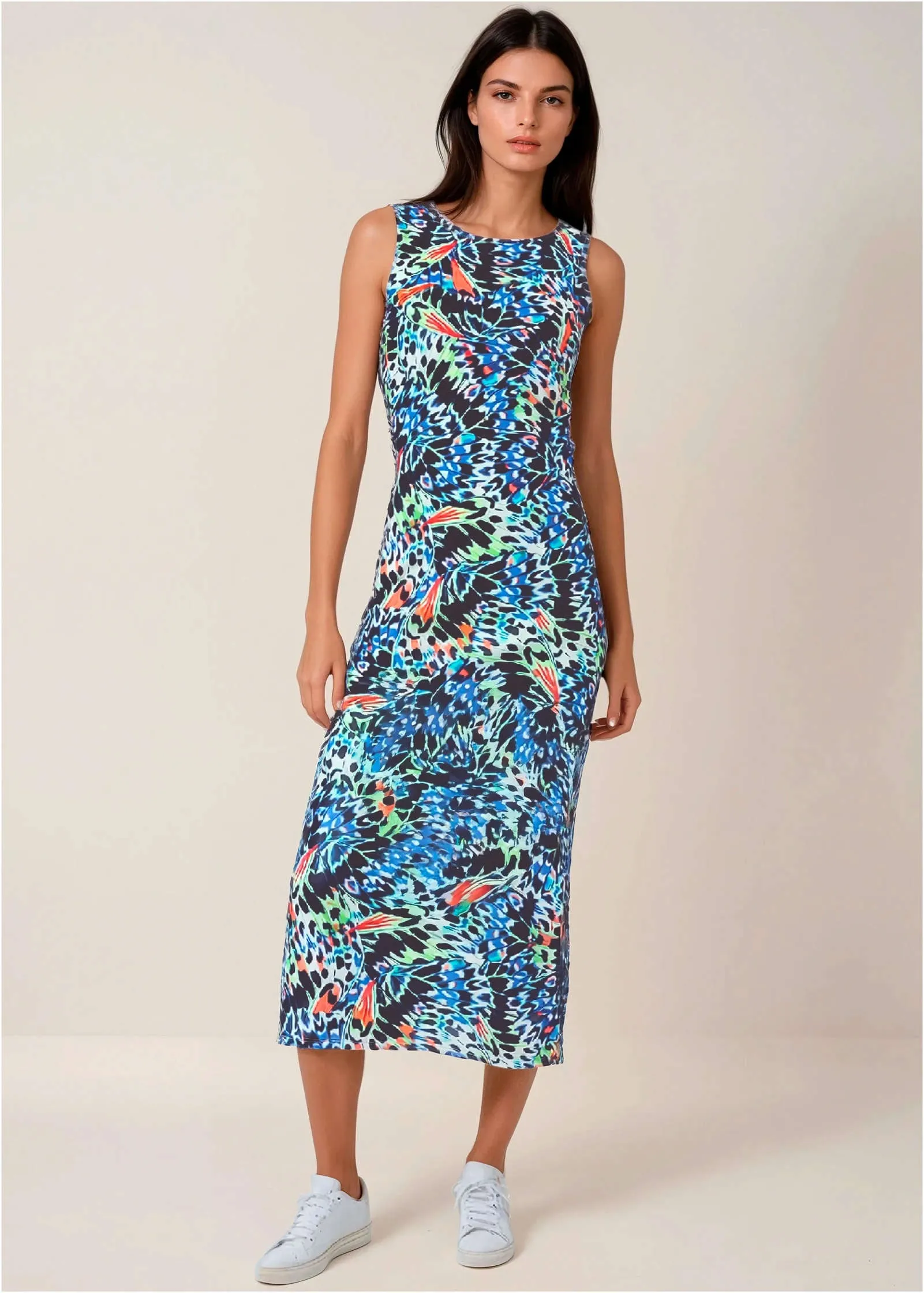 Sleeveless Mesh Maxi Dress - Parisian Monarch sold by VENUS