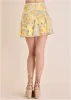 Crinkle Chiffon Mini Skirt - Custard Roses sold by VENUS