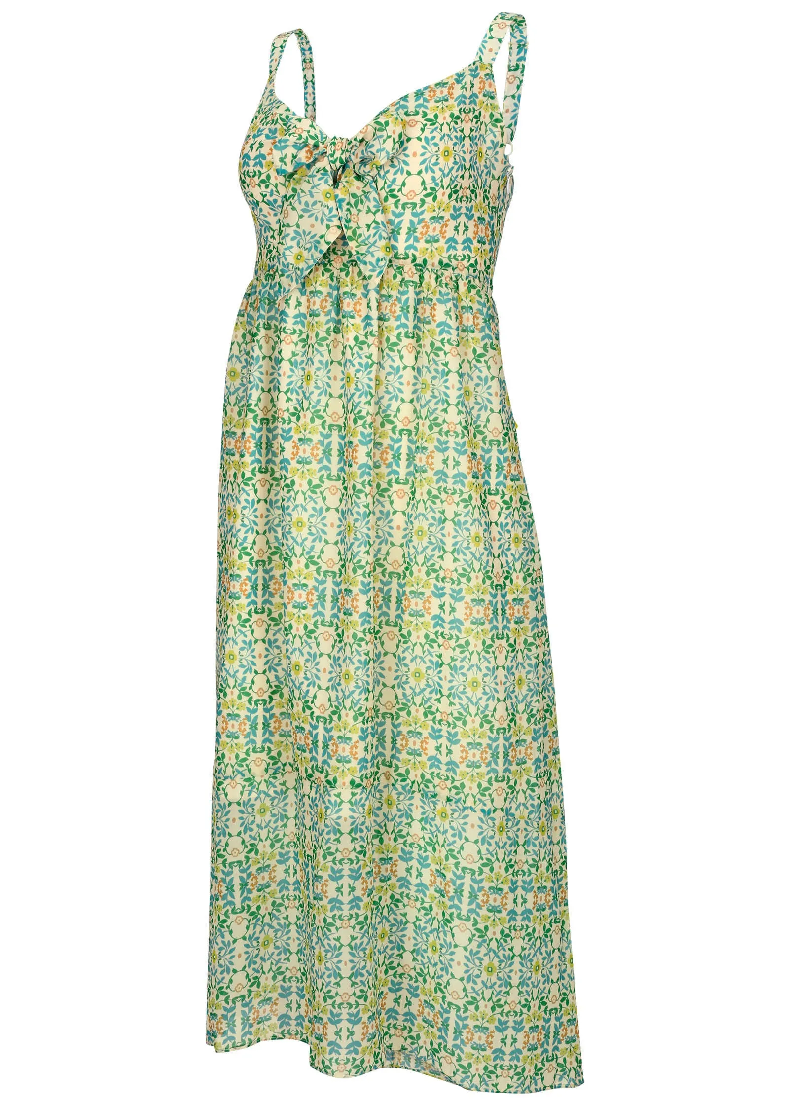 Bow Detail Maxi Dress - Balanced Floral Tile sold by VENUS product image thumbnail 4