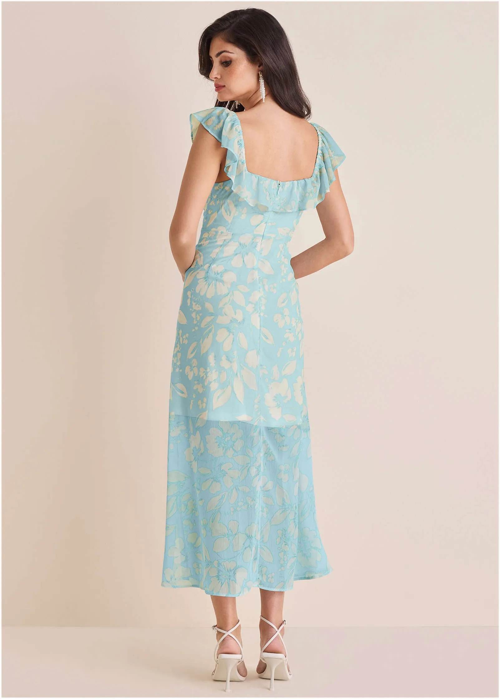 Off-The-Shoulder Maxi Dress - Dancing Whimsy Floral sold by VENUS product image thumbnail 2