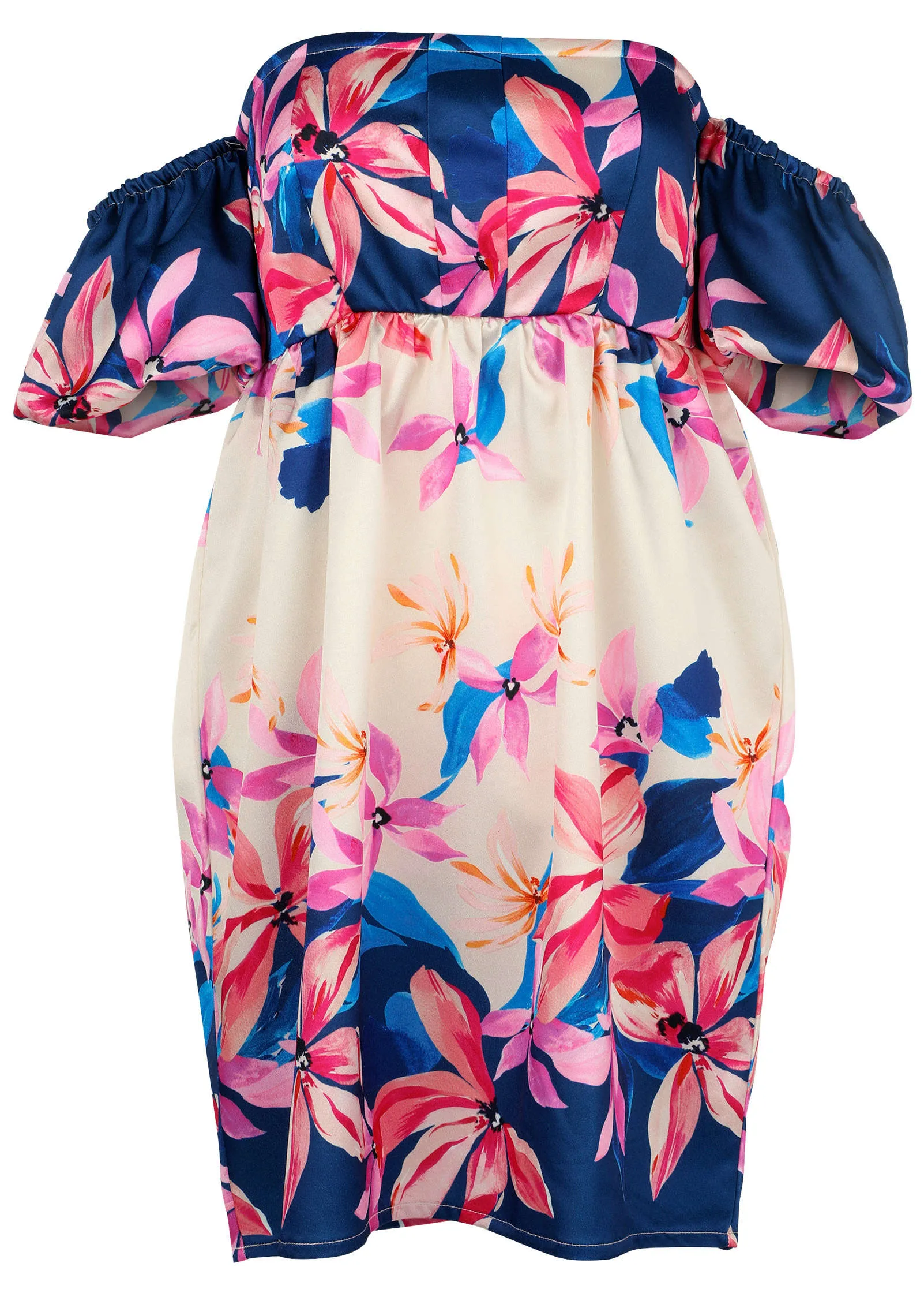 Off-The-Shoulder Satin Mini - Flower Wave sold by VENUS product image thumbnail 5