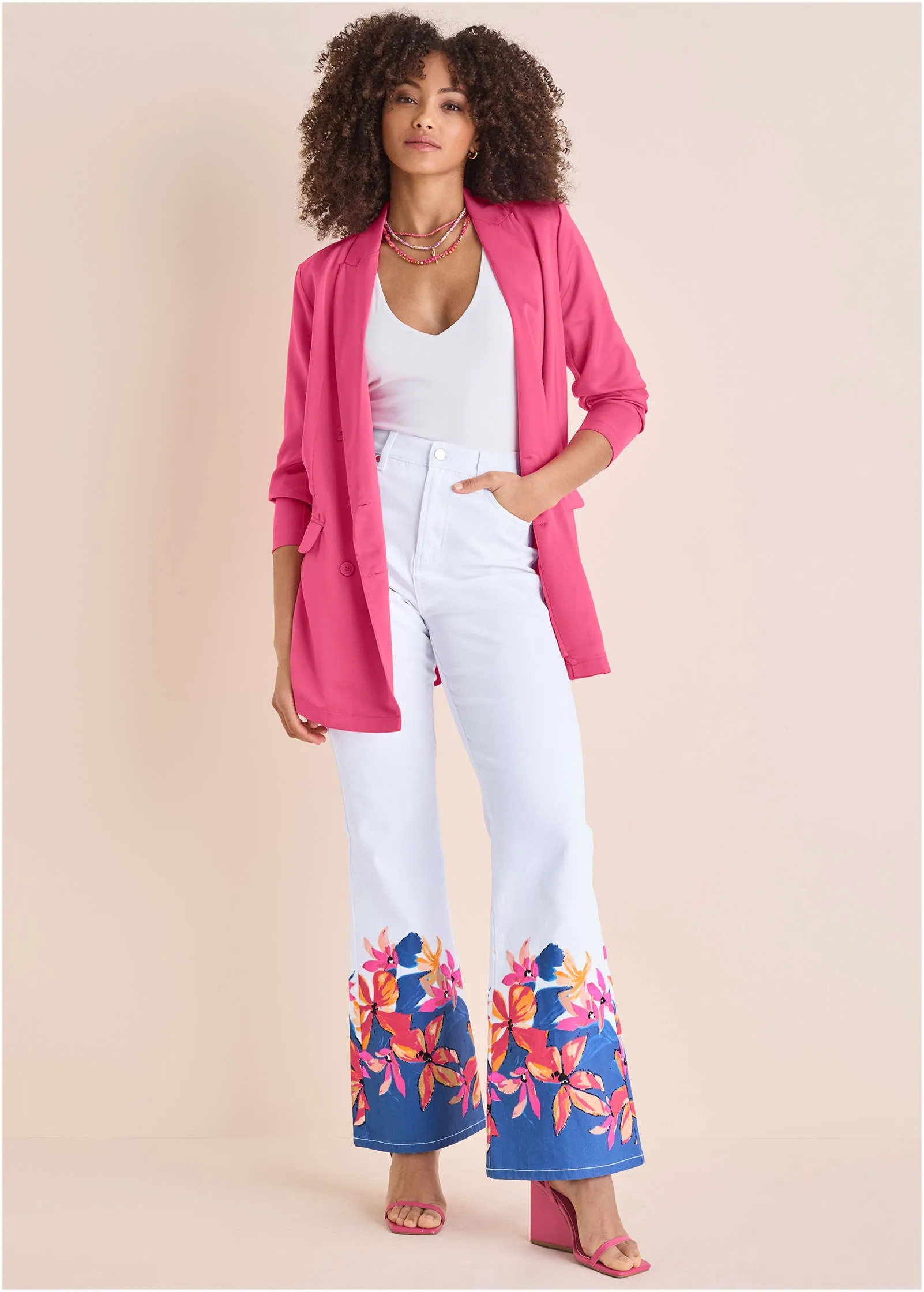 Flower Printed Modern Flare - Flower Wave sold by VENUS