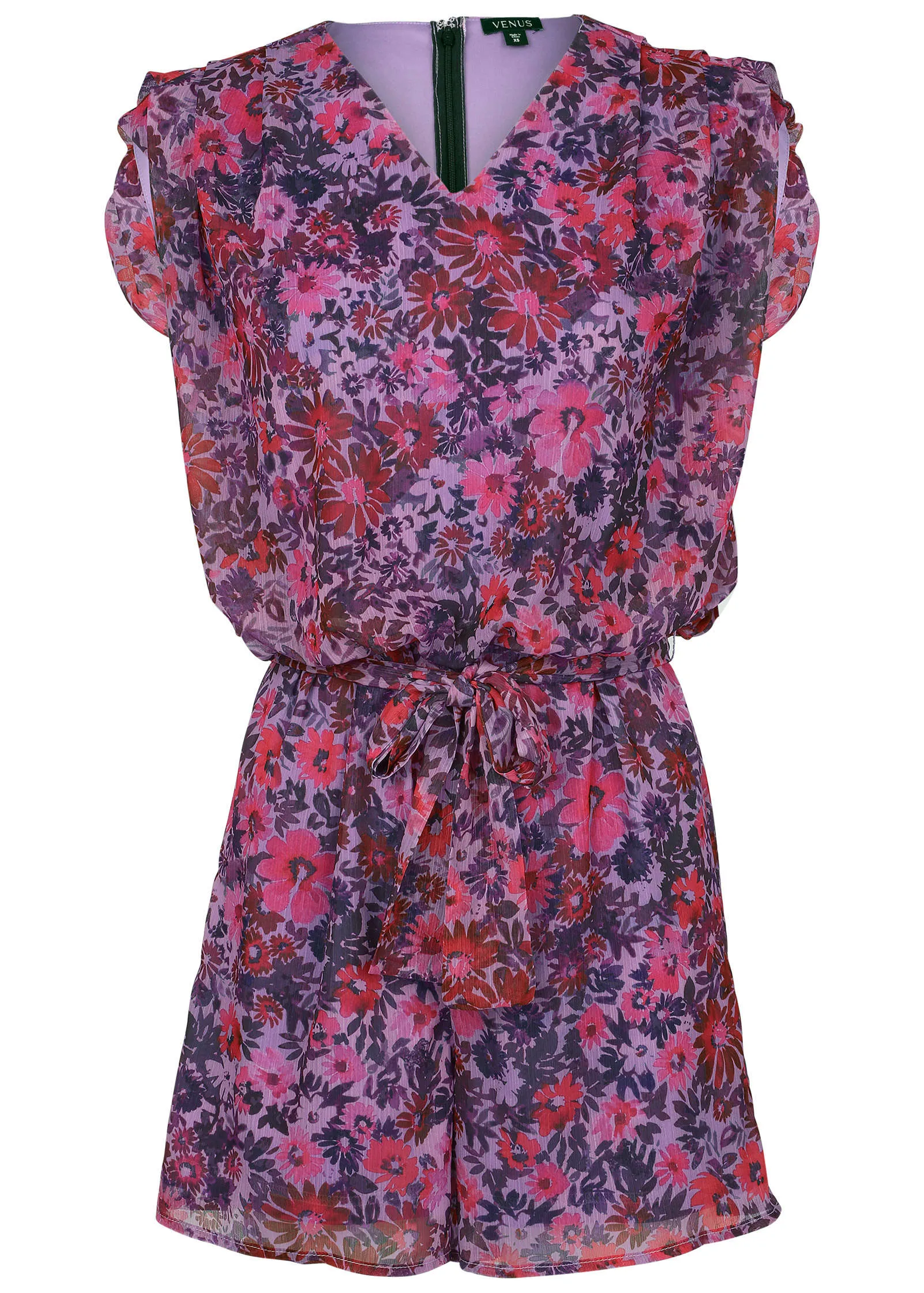Sleeveless Romper - Ditsy Pink Purple sold by VENUS product image thumbnail 4