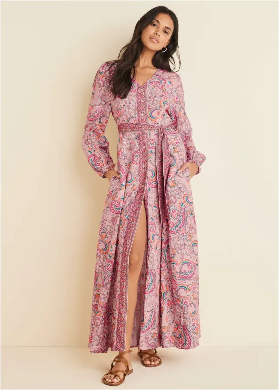 Tie-Waist Maxi Dress - Venetian Paisley sold by VENUS