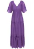 Flutter Sleeve Maxi Dress - Cattleya Orchid sold by VENUS