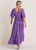 Flutter Sleeve Maxi Dress - Cattleya Orchid sold by VENUS