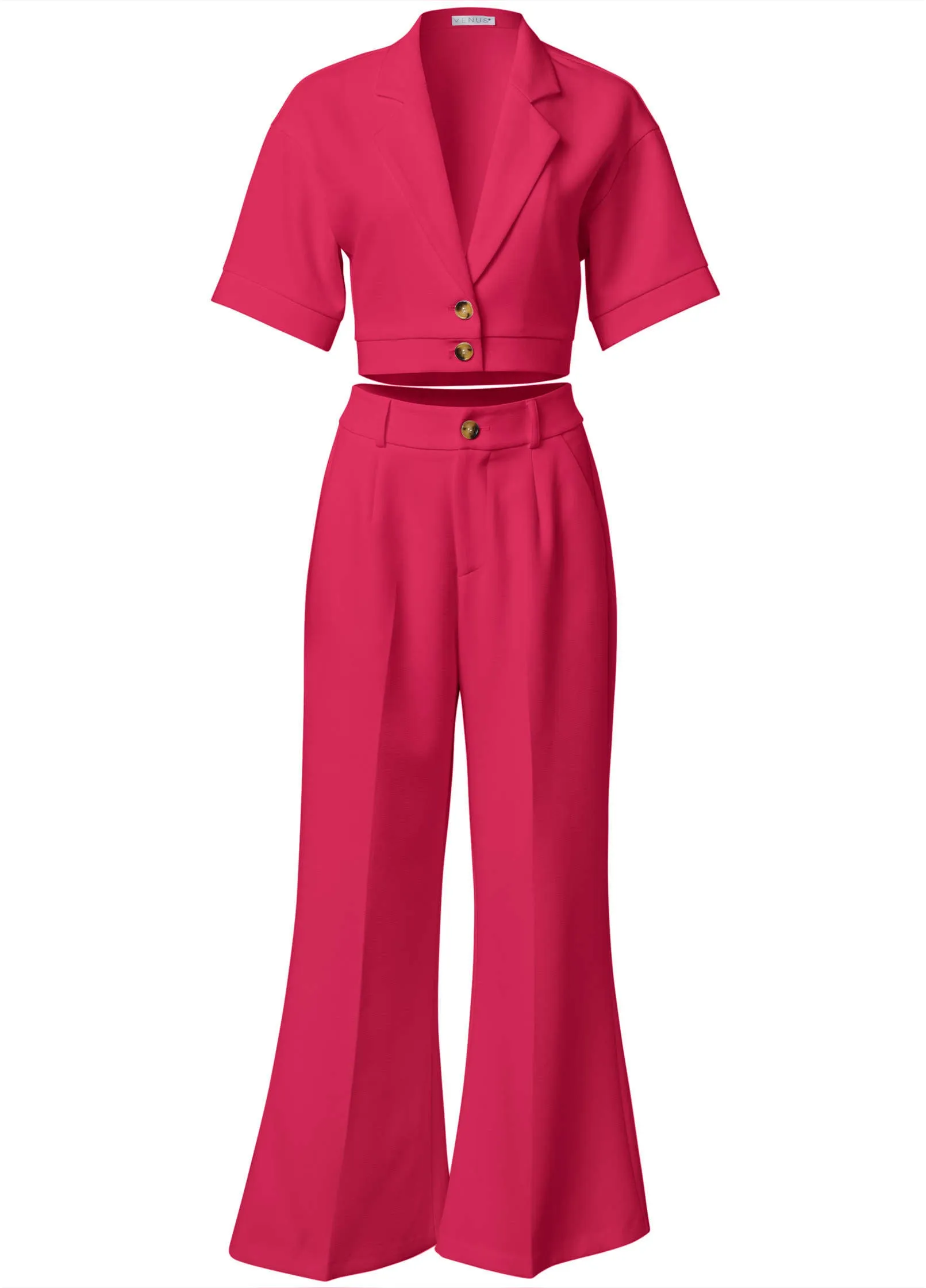 Flare Leg Suiting Set - Azalea sold by VENUS product image thumbnail 3