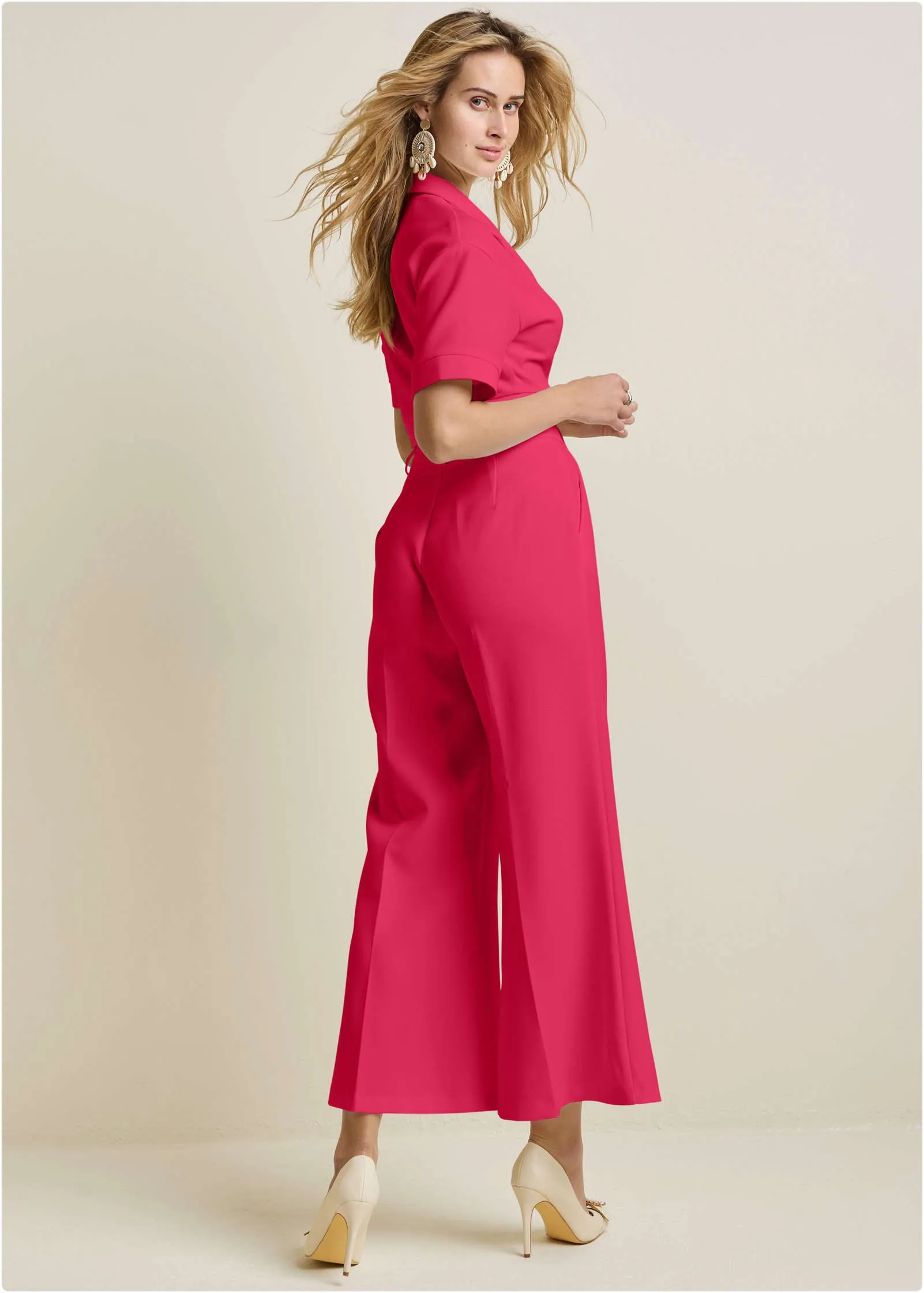 Flare Leg Suiting Set - Azalea sold by VENUS product image thumbnail 2