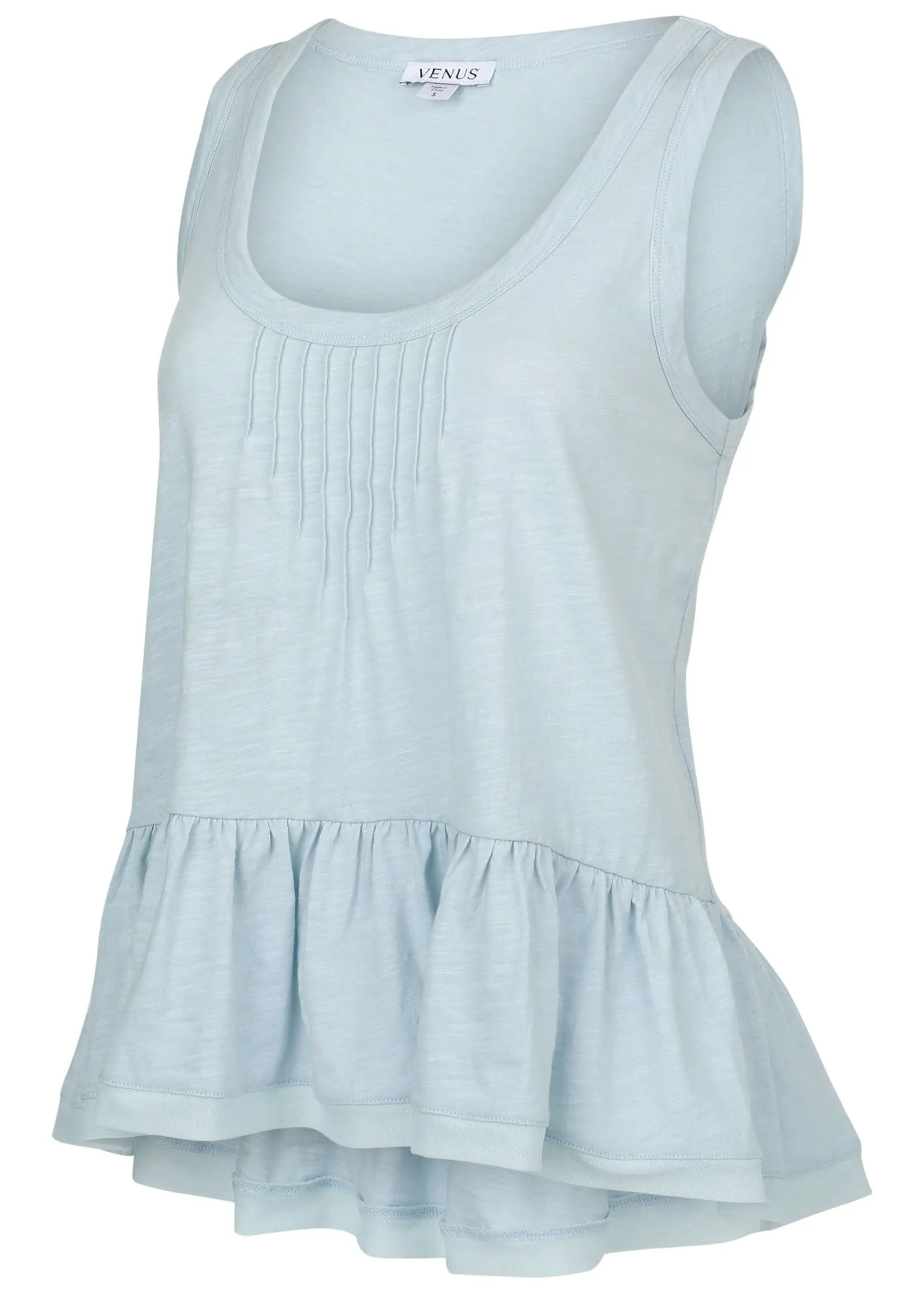 Ruffle Hem Tank - Skywriting sold by VENUS product image thumbnail 4