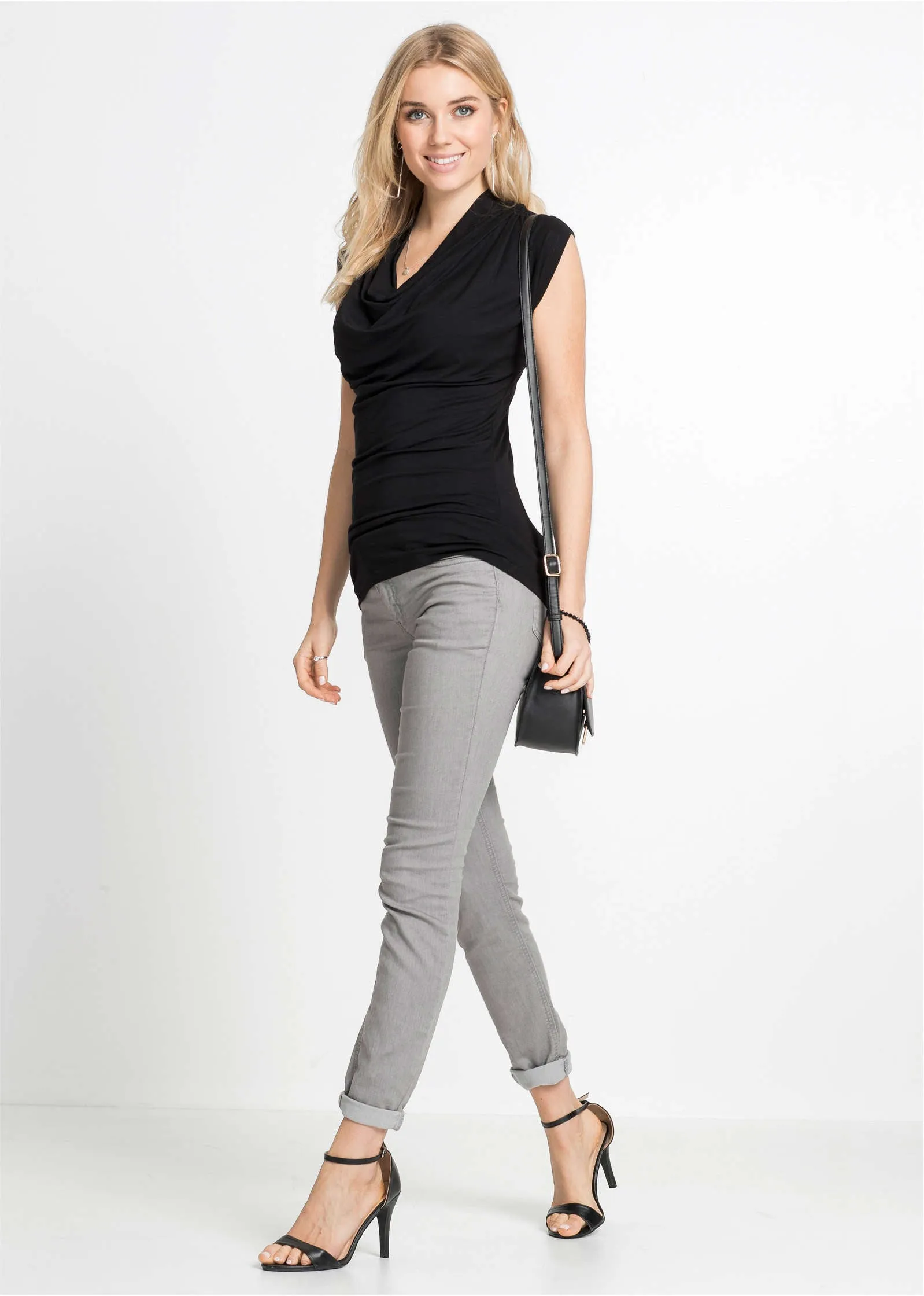 Cowl Neck Top - Black sold by VENUS product image thumbnail 2
