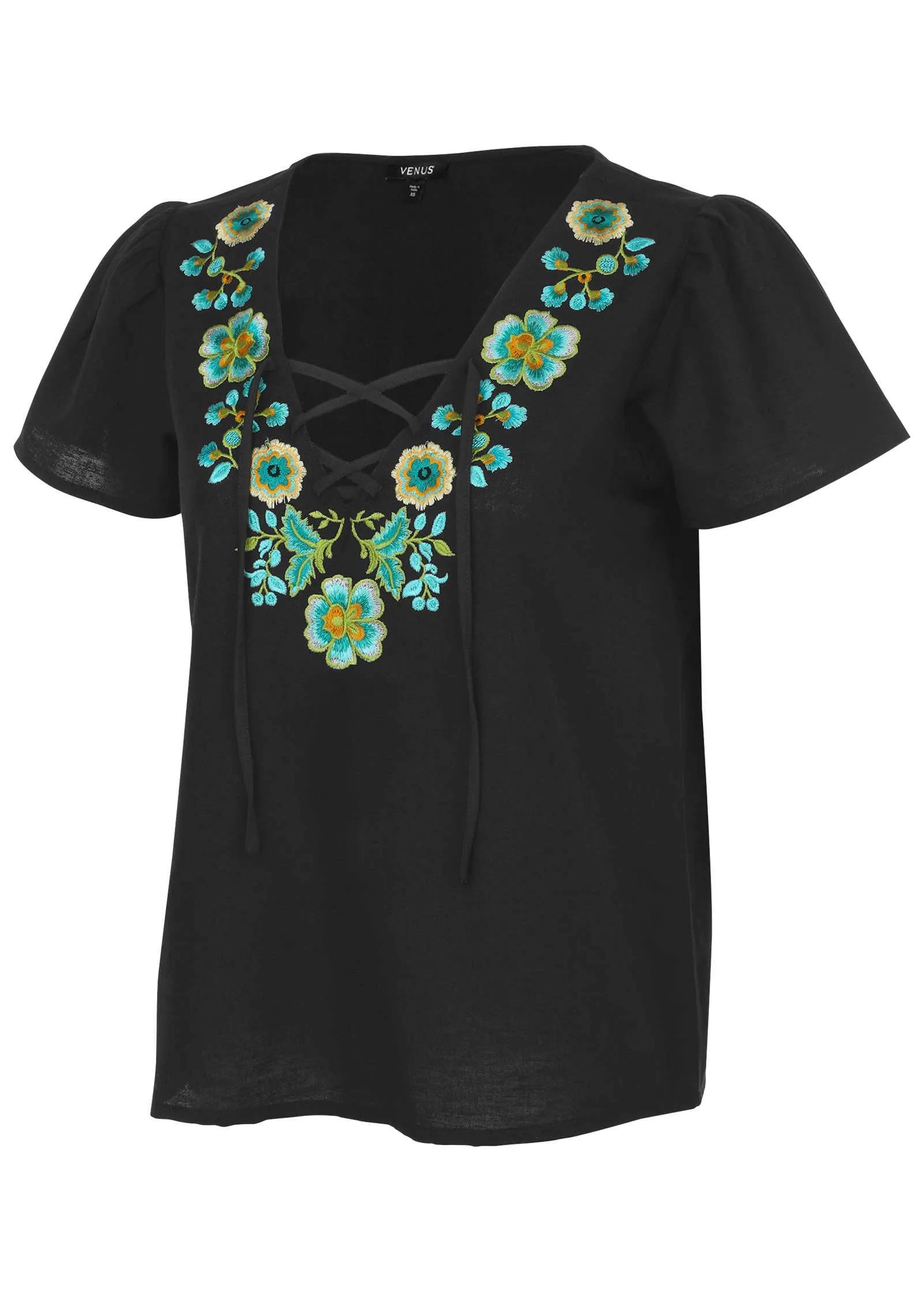 Embroidered Blouse - Black sold by VENUS product image thumbnail 4