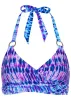 Laguna Wrap Bikini Top - Blurred Leopard Stripe sold by VENUS