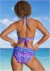 Laguna Wrap Bikini Top - Blurred Leopard Stripe sold by VENUS