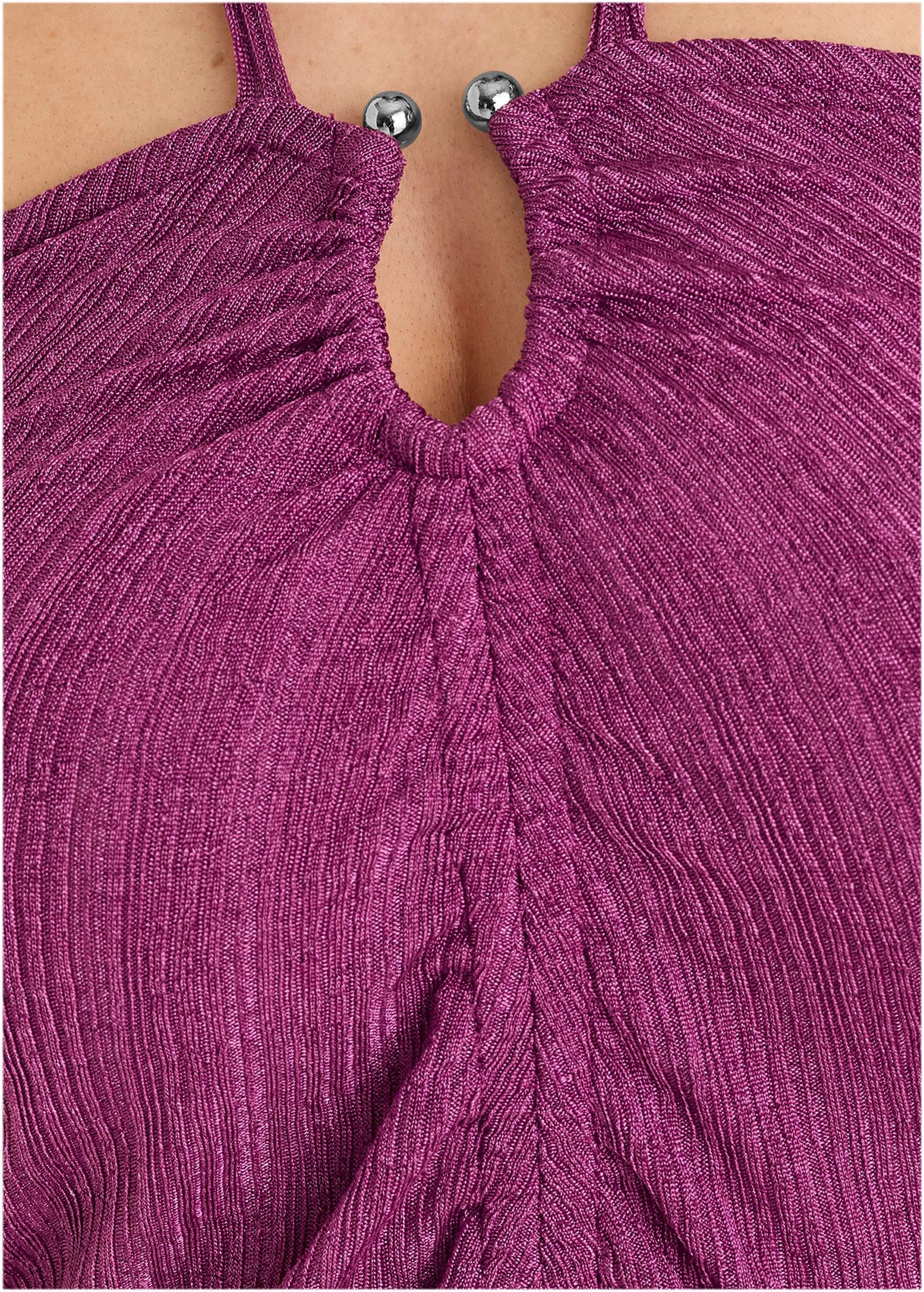 Gathered Maxi Top - Cattleya Orchid sold by VENUS product image thumbnail 4