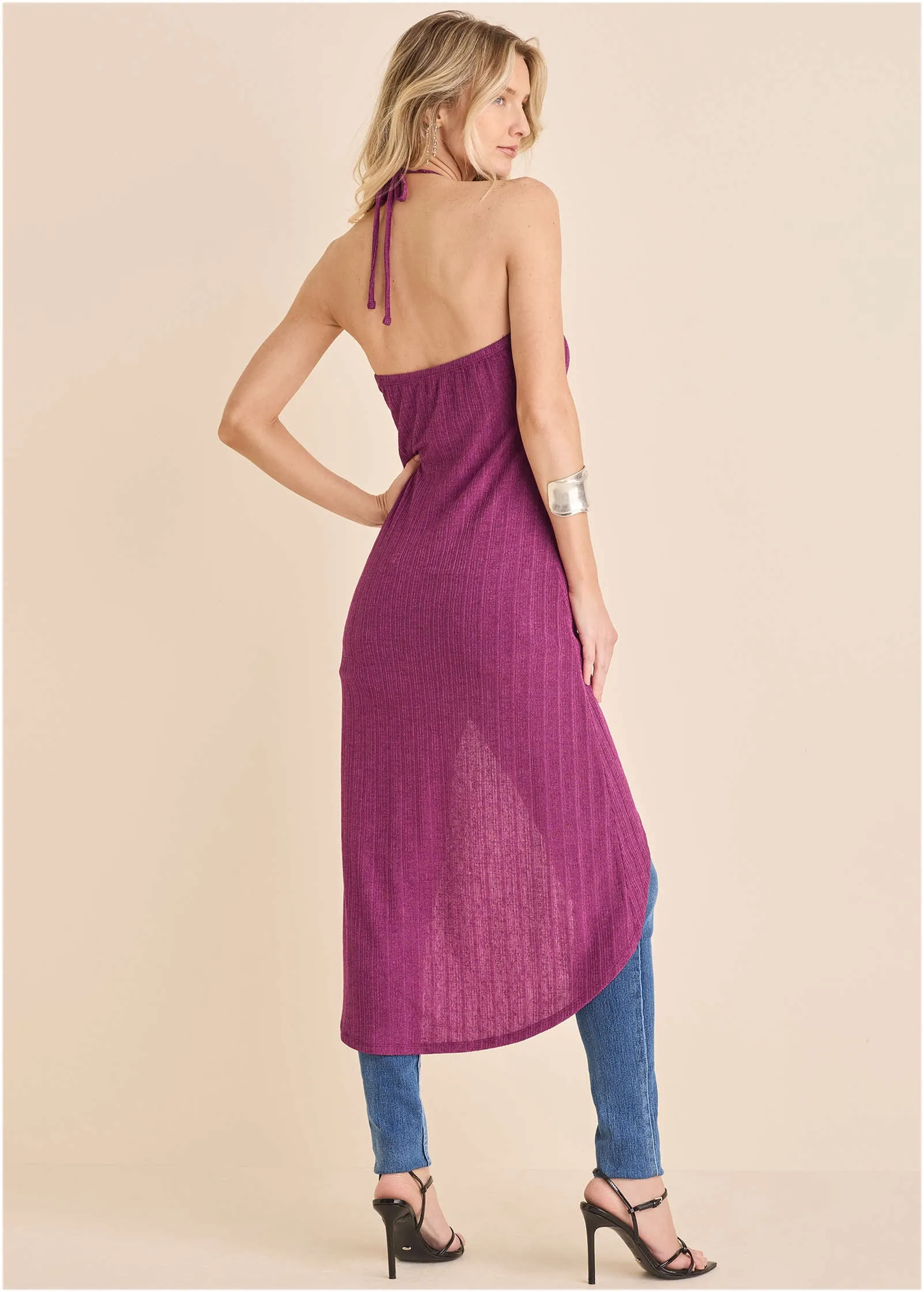 Gathered Maxi Top - Cattleya Orchid sold by VENUS product image thumbnail 3