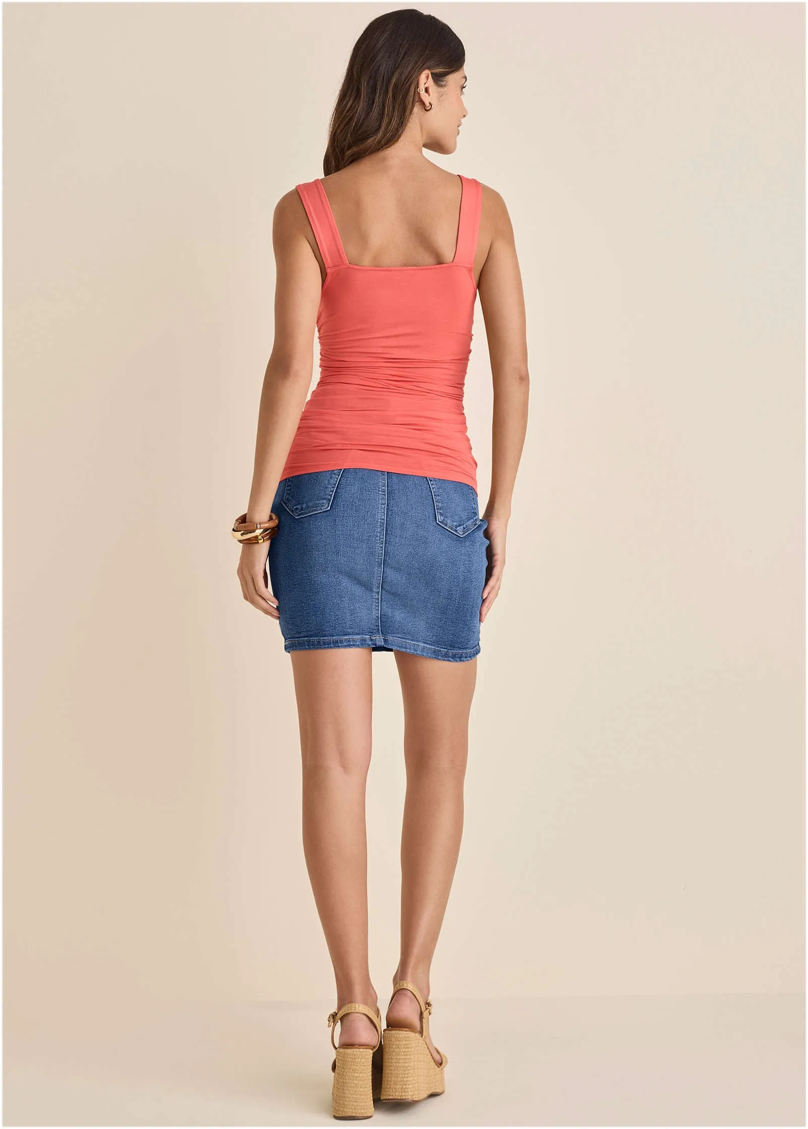 Ruched Front Tank - Sugar Coral sold by VENUS product image thumbnail 3