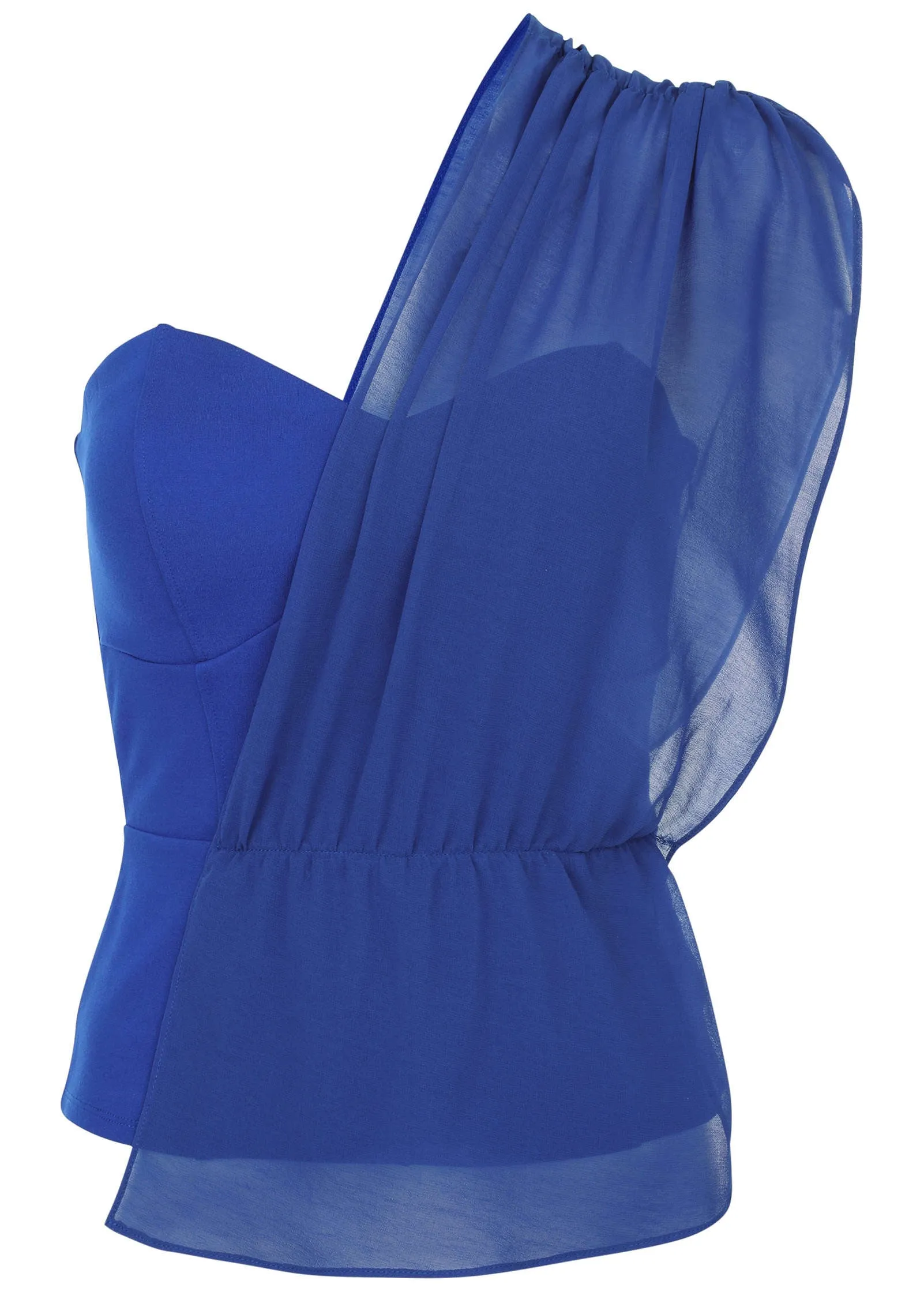 Chiffon Draped Tank - Sodalite Blue sold by VENUS product image thumbnail 5