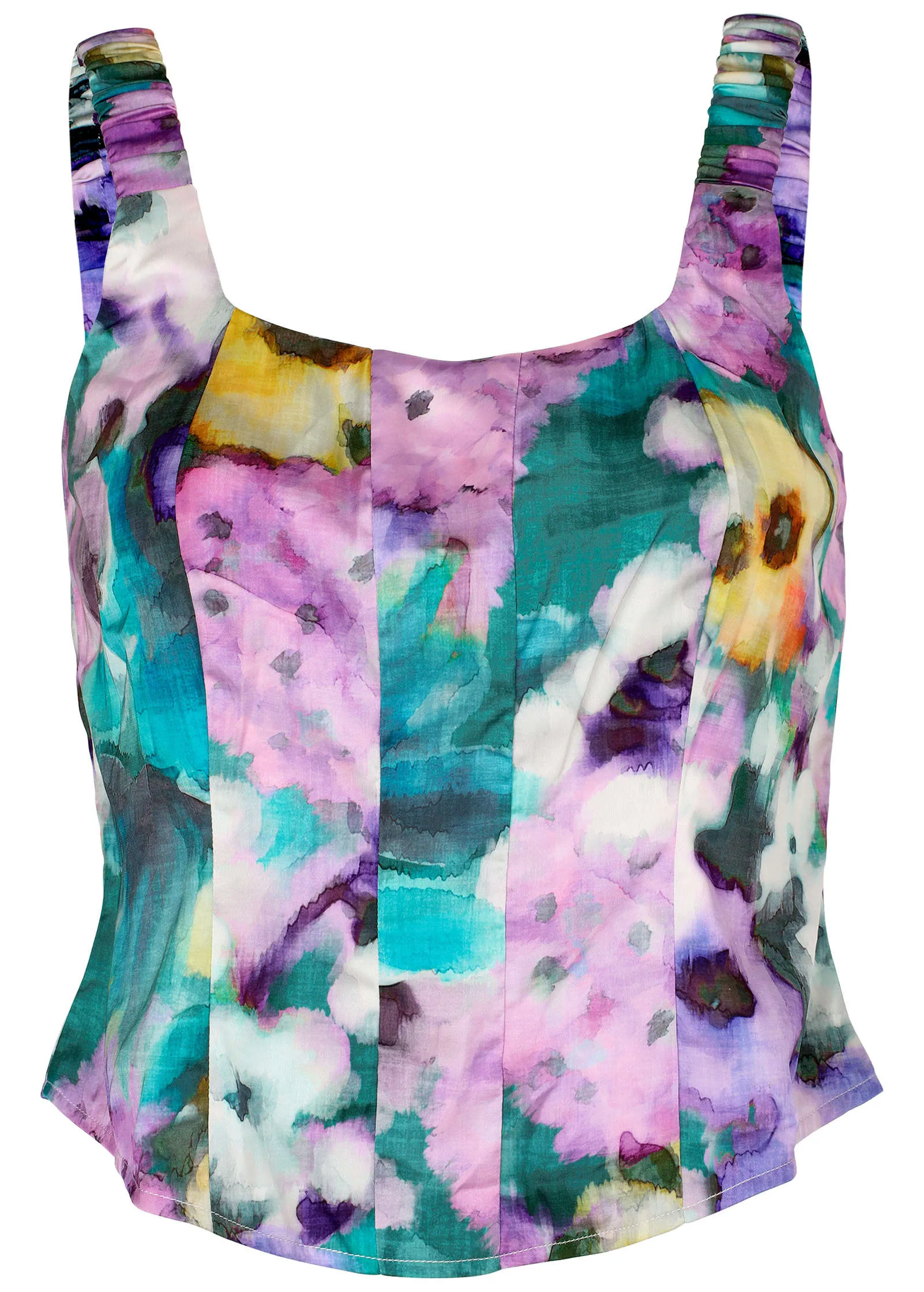 Printed Corset Top - Monet's Garden sold by VENUS product image thumbnail 4