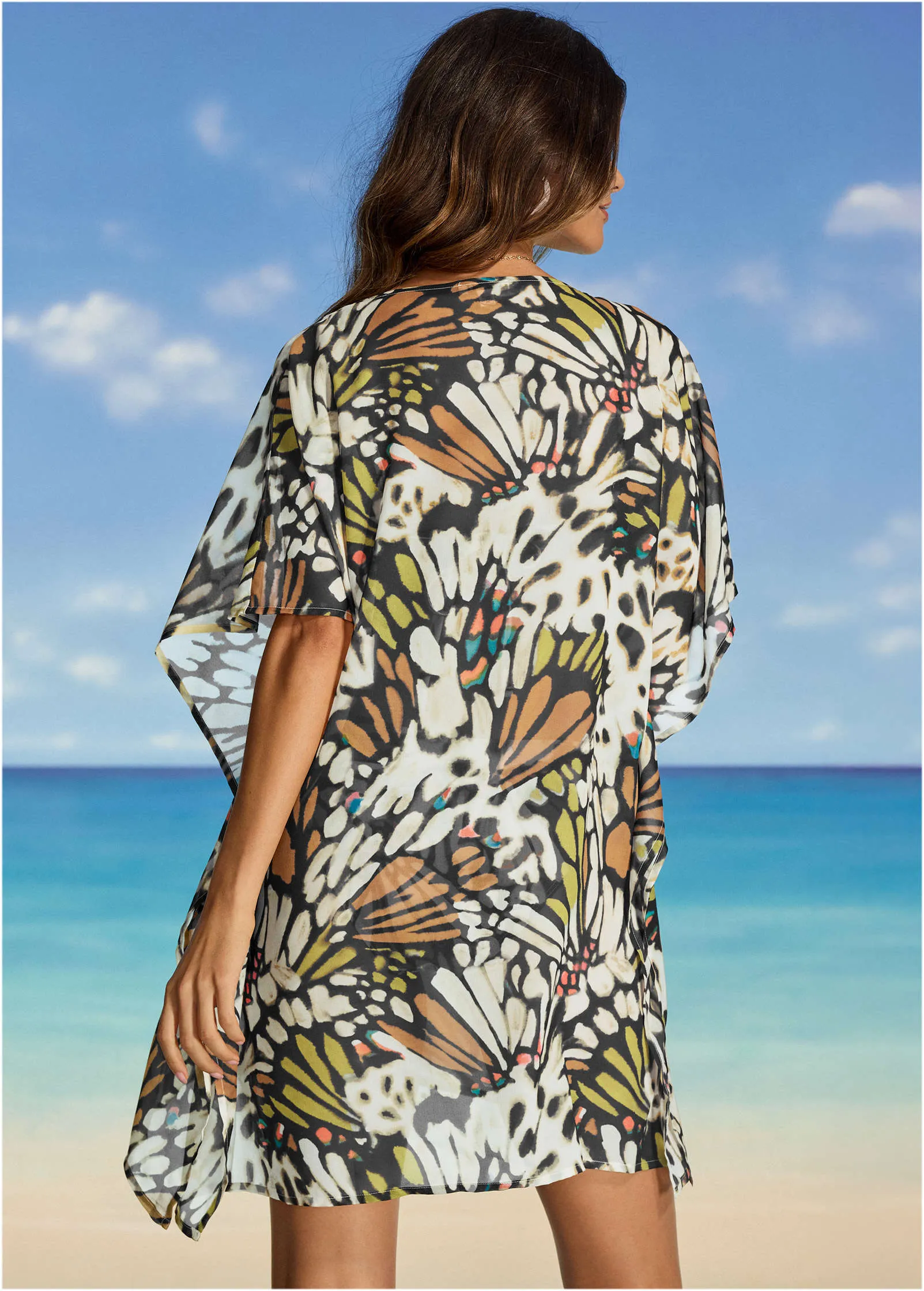 Kimono Cover-Up - Butterfly Cheetah sold by VENUS product image thumbnail 3