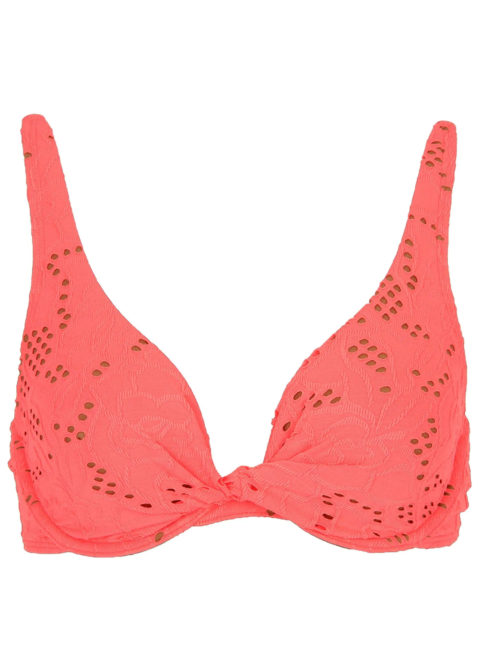 Lace Antigua Twist Top - Coral sold by VENUS product image thumbnail 3