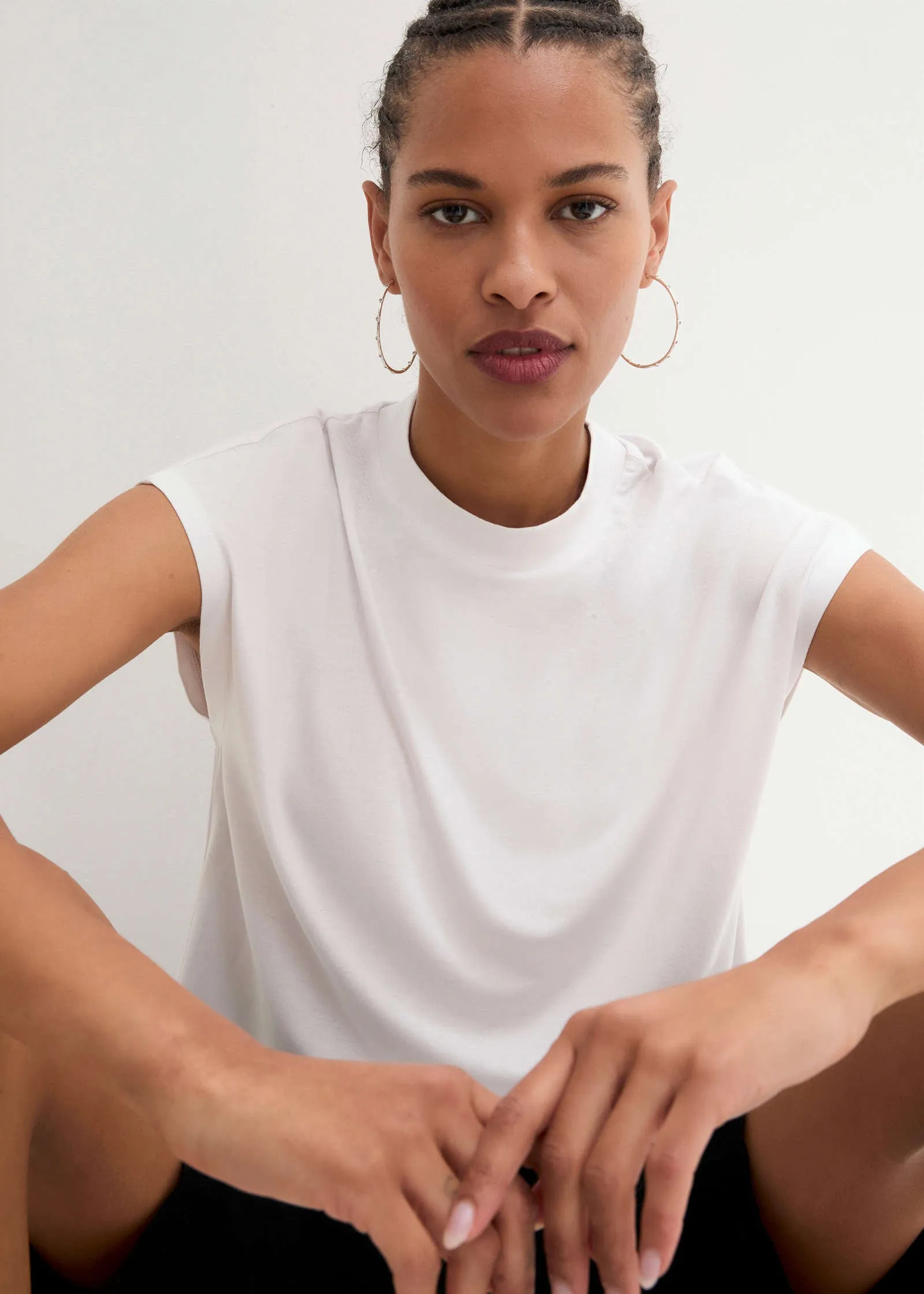 Crew Neck T-Shirt - White sold by VENUS