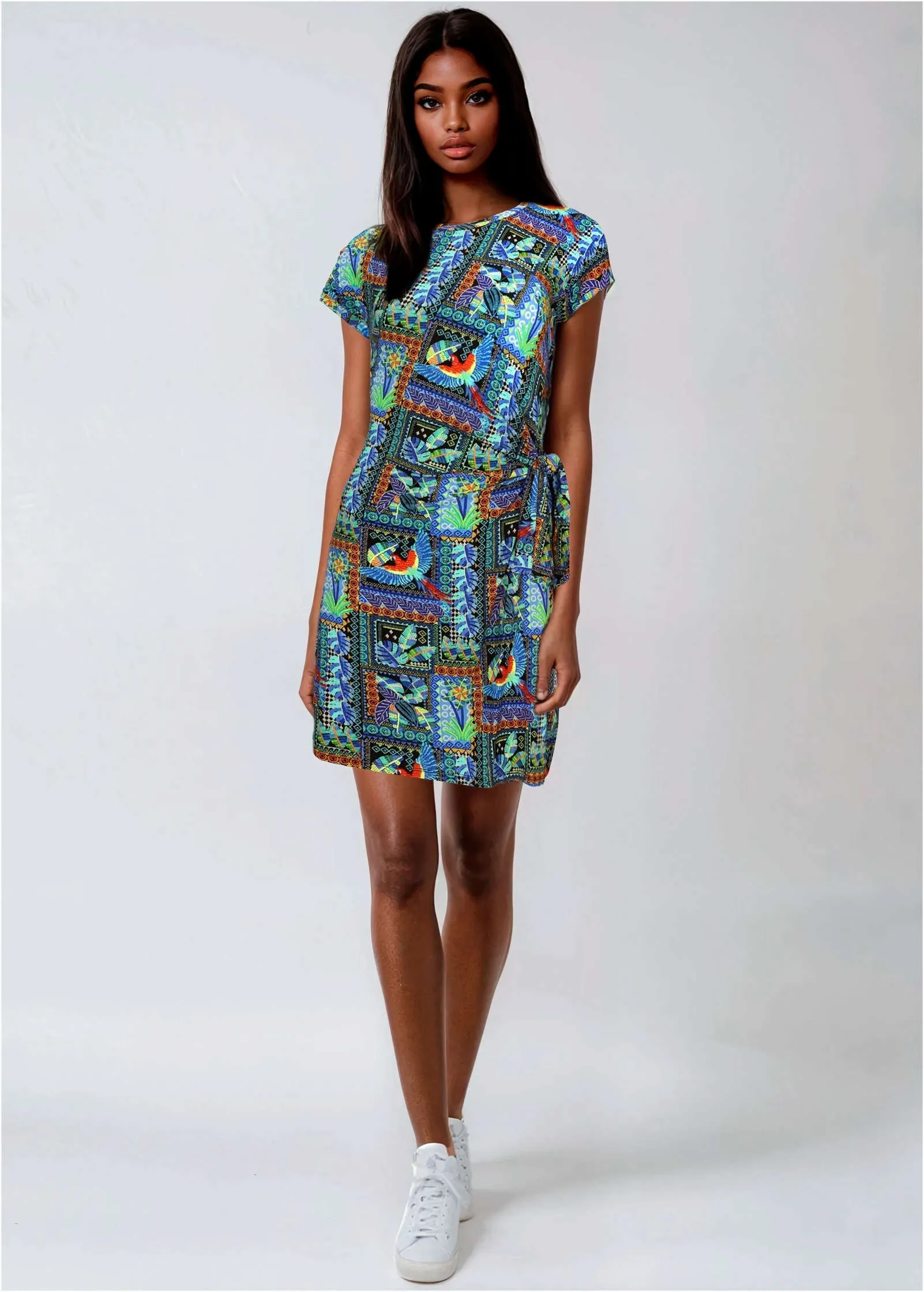 Tie-Front T-Shirt Dress - Market Menagerie sold by VENUS