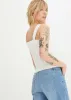 Pack Of 2 Ribbed Tanks - Ivory & Black sold by VENUS