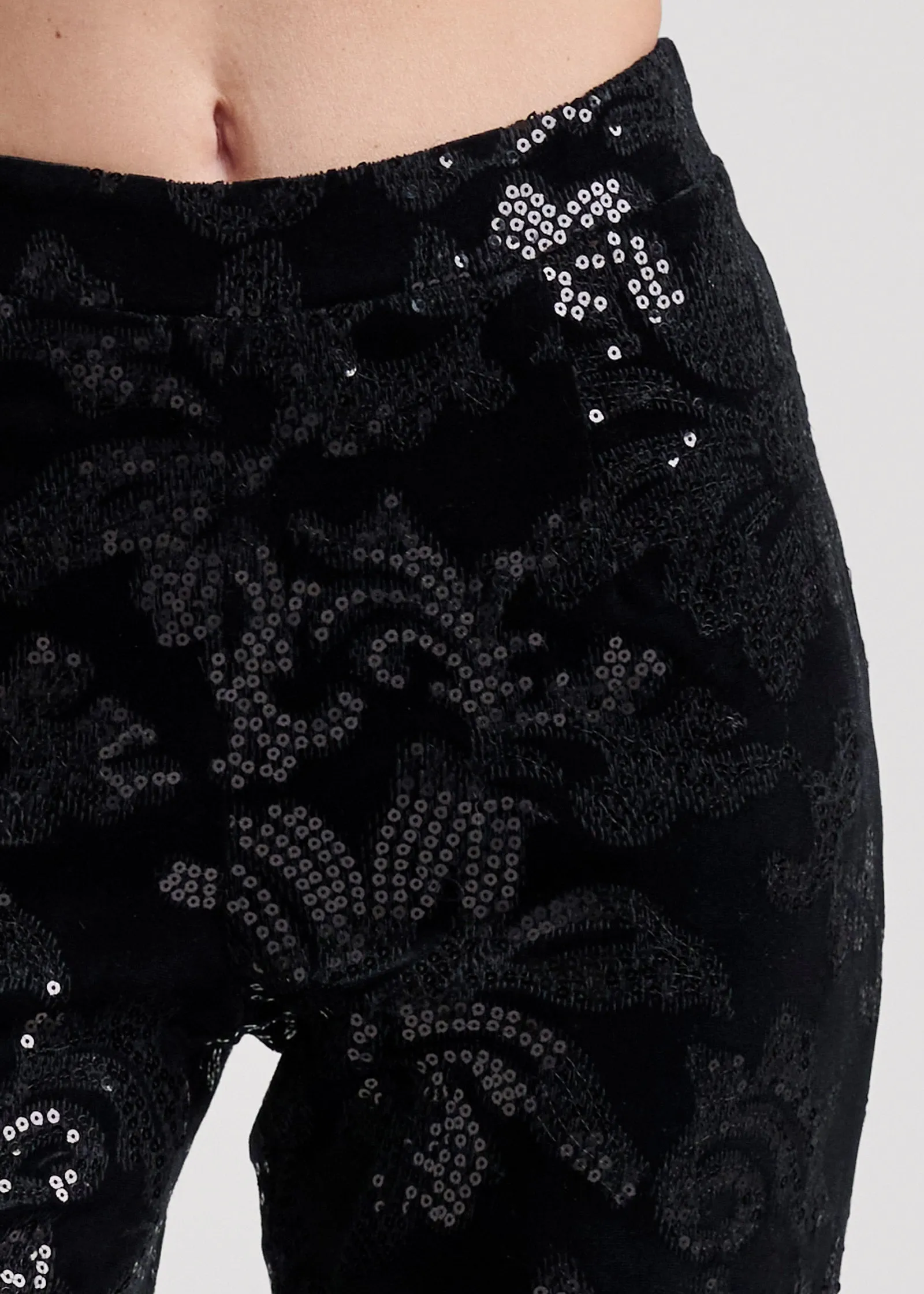Sequin Pattern Pants - Black Multi sold by VENUS product image thumbnail 4