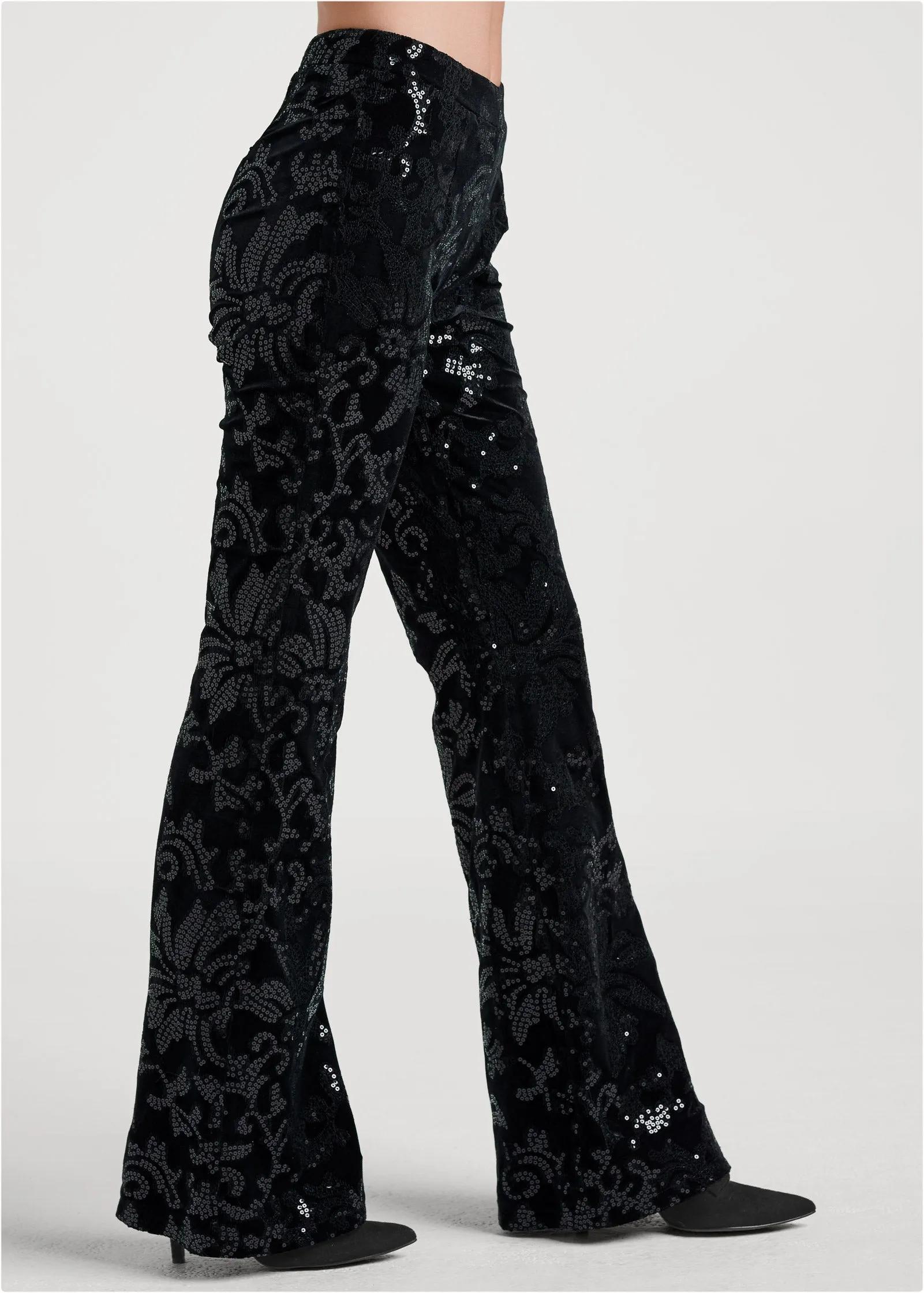 Sequin Pattern Pants - Black Multi sold by VENUS product image thumbnail 3