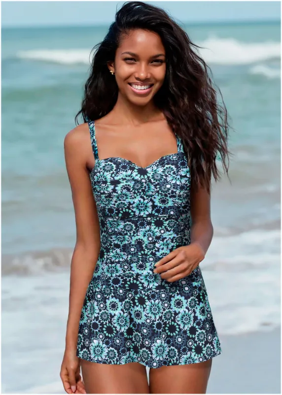 St. Tropez Swim Dress - Cool Kaleidoscope sold by VENUS