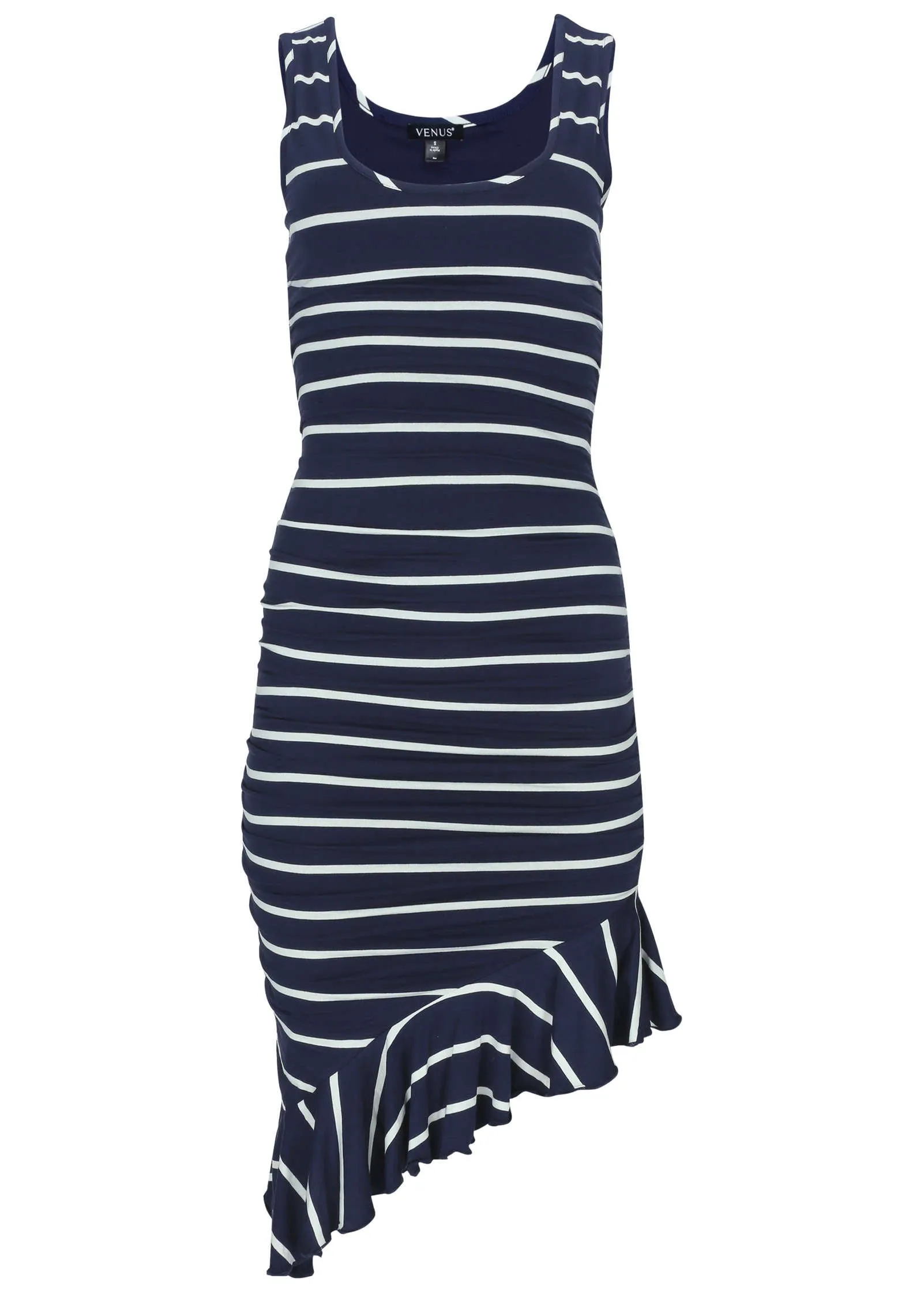 Sleeveless High-Low Dress - Navy & White sold by VENUS product image thumbnail 4