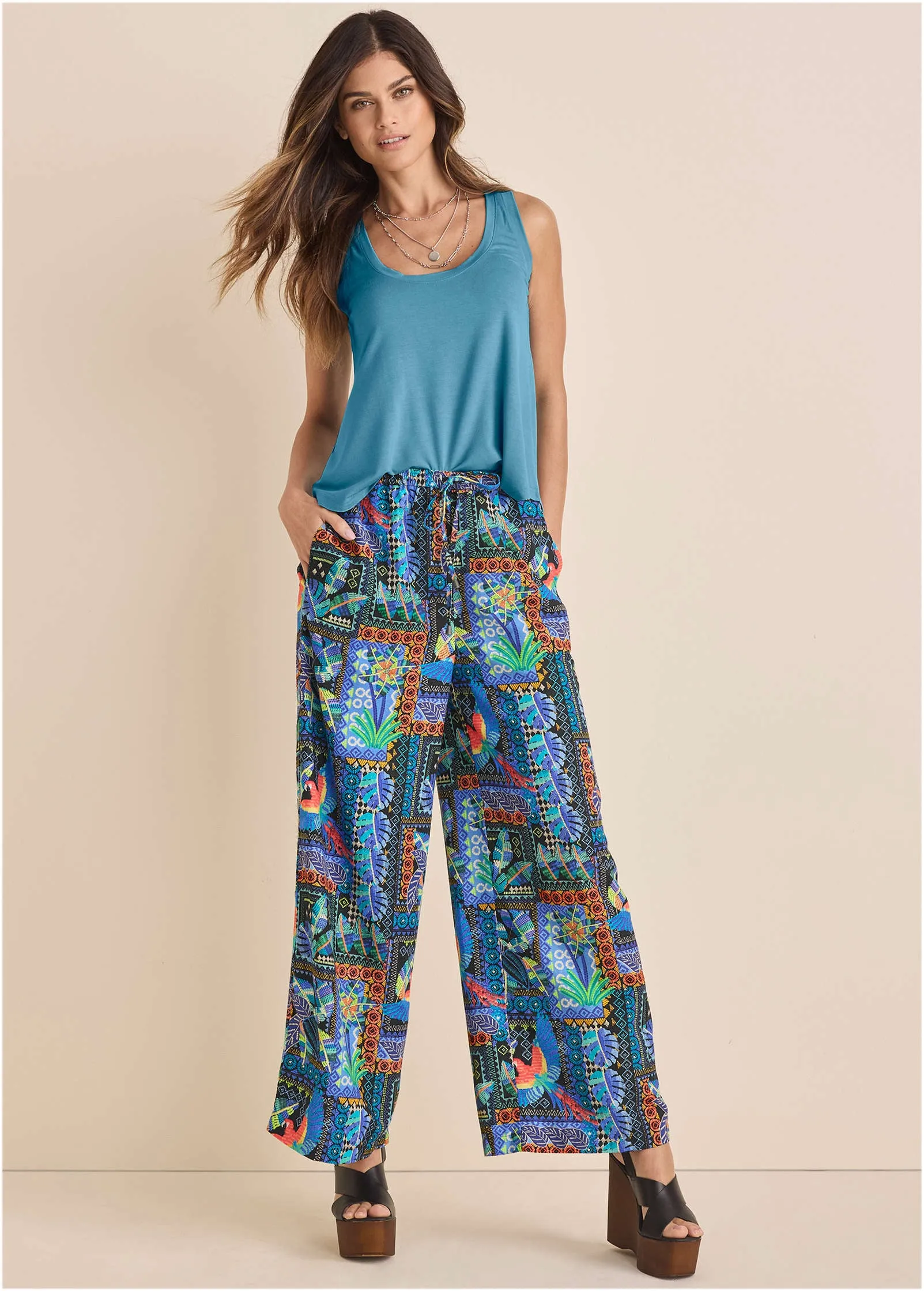 Linen Wide Leg Pant - Market Menagerie sold by VENUS