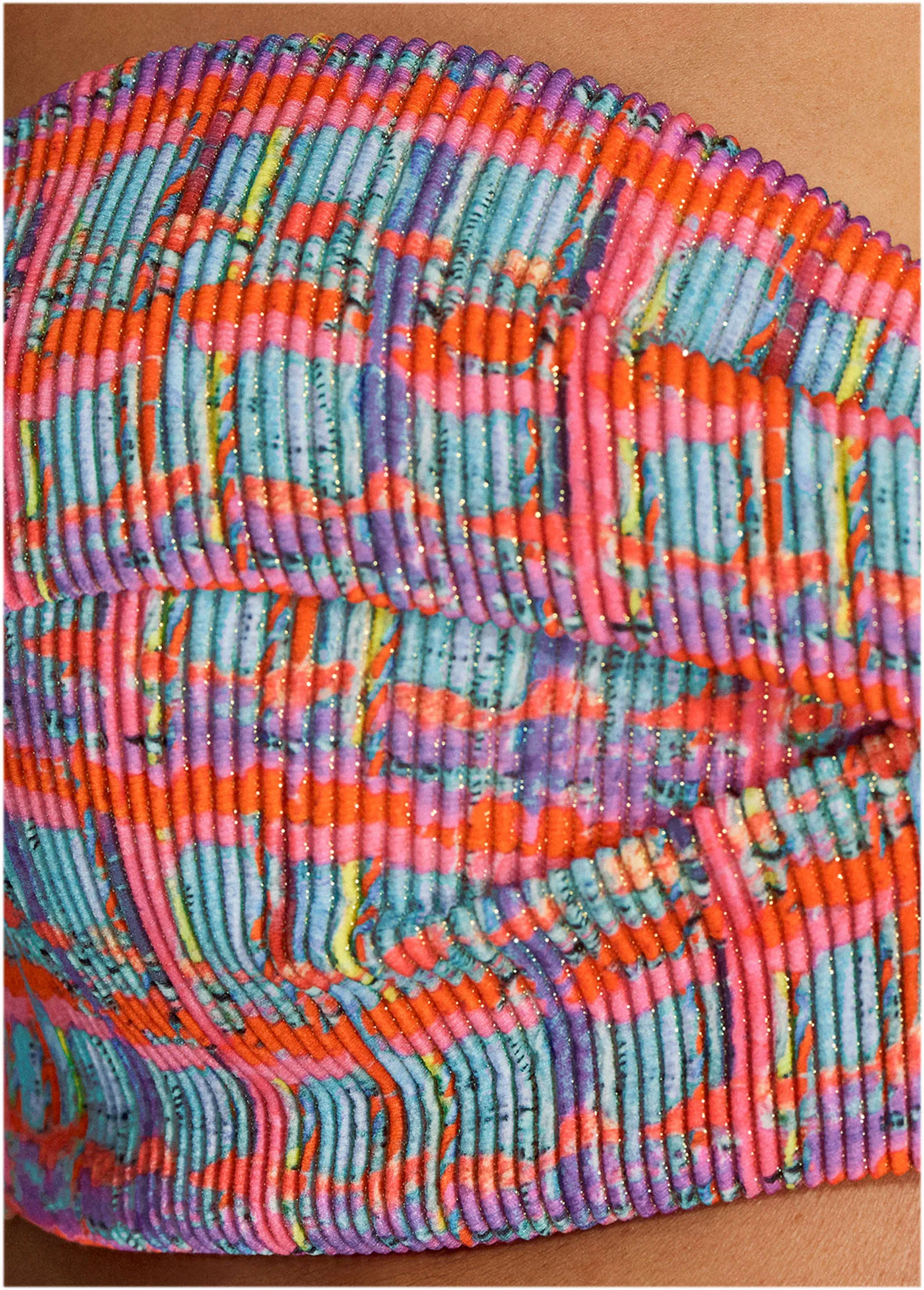 Lurex Rib Amalfi Bandeau - Tweedy Plaid sold by VENUS product image thumbnail 3