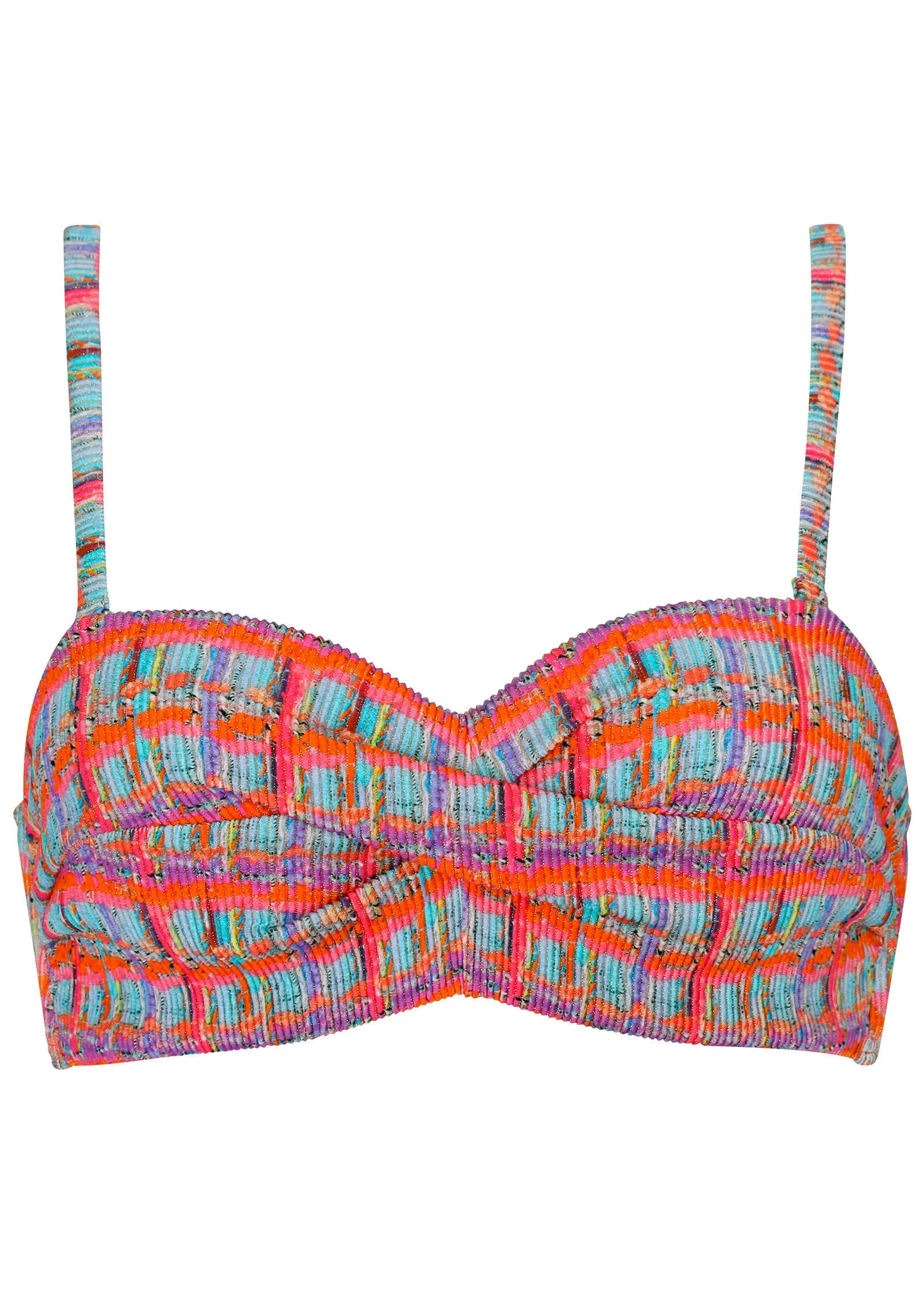 Lurex Rib Amalfi Bandeau - Tweedy Plaid sold by VENUS product image thumbnail 4