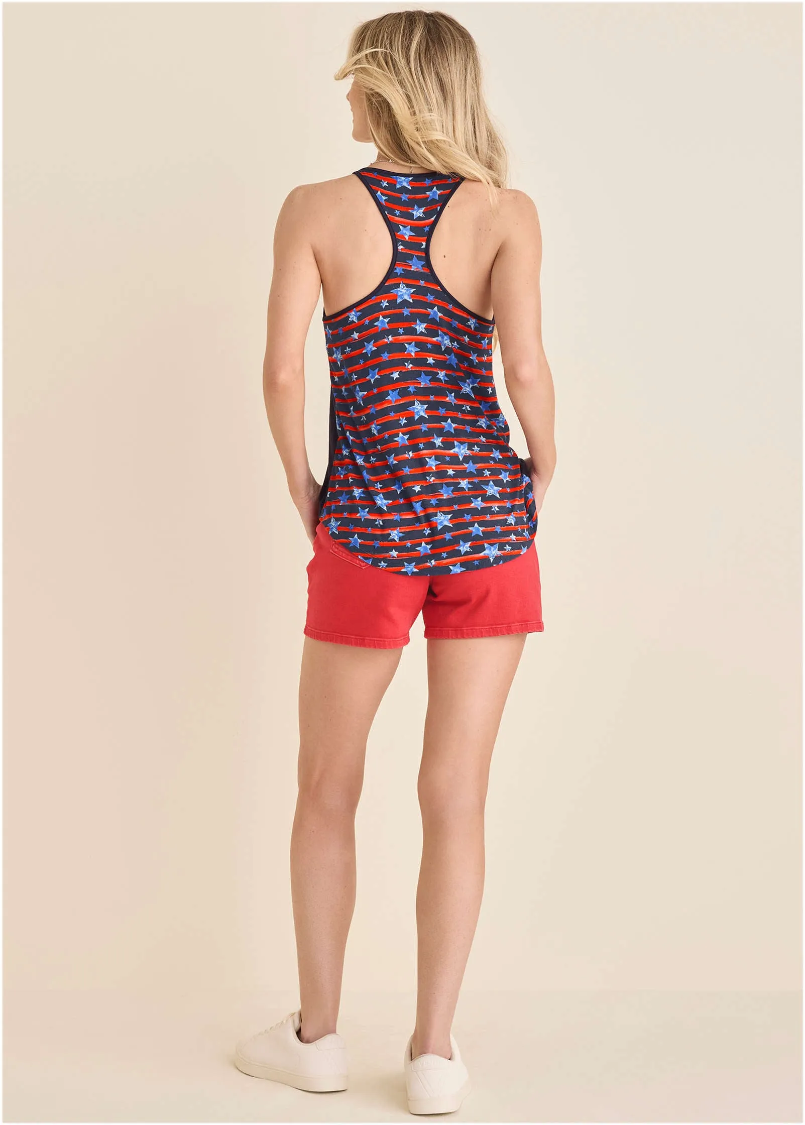 Printed Racerback Tank - Dark Gettysburg Gouache sold by VENUS product image thumbnail 3