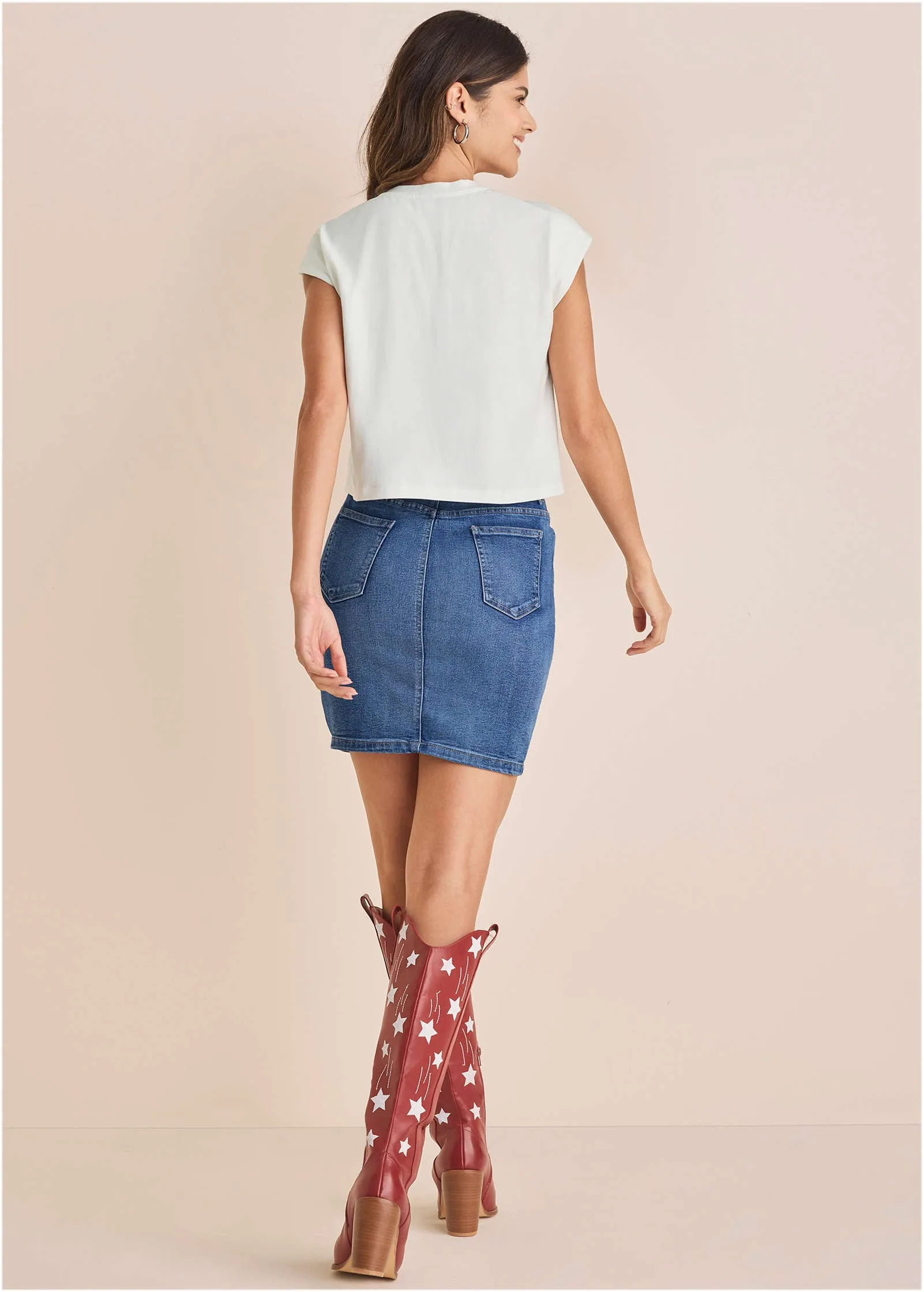 Sequin Heart Tee - Off White sold by VENUS product image thumbnail 4