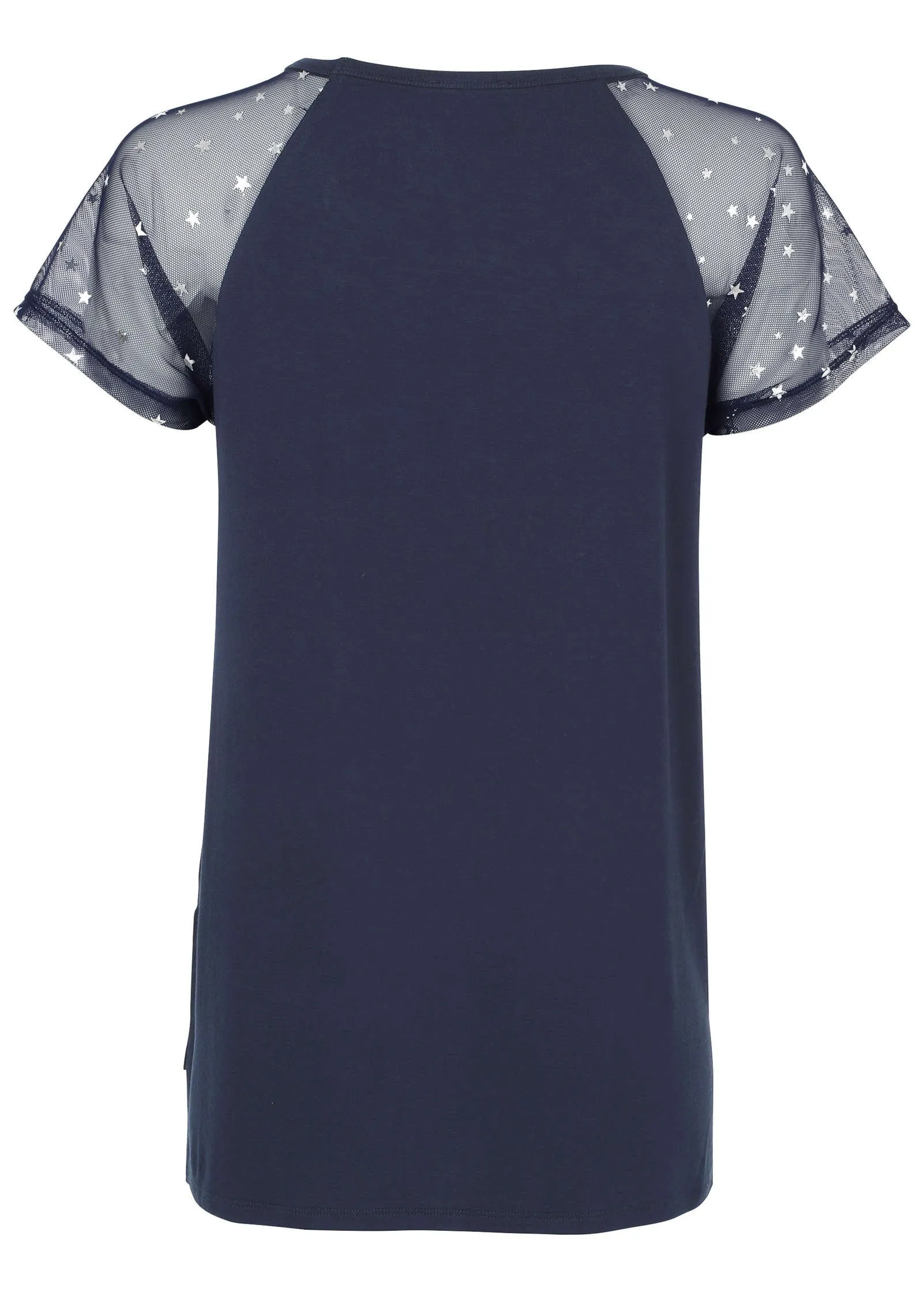 Foil Star Tee - Navy & Silver sold by VENUS product image thumbnail 3