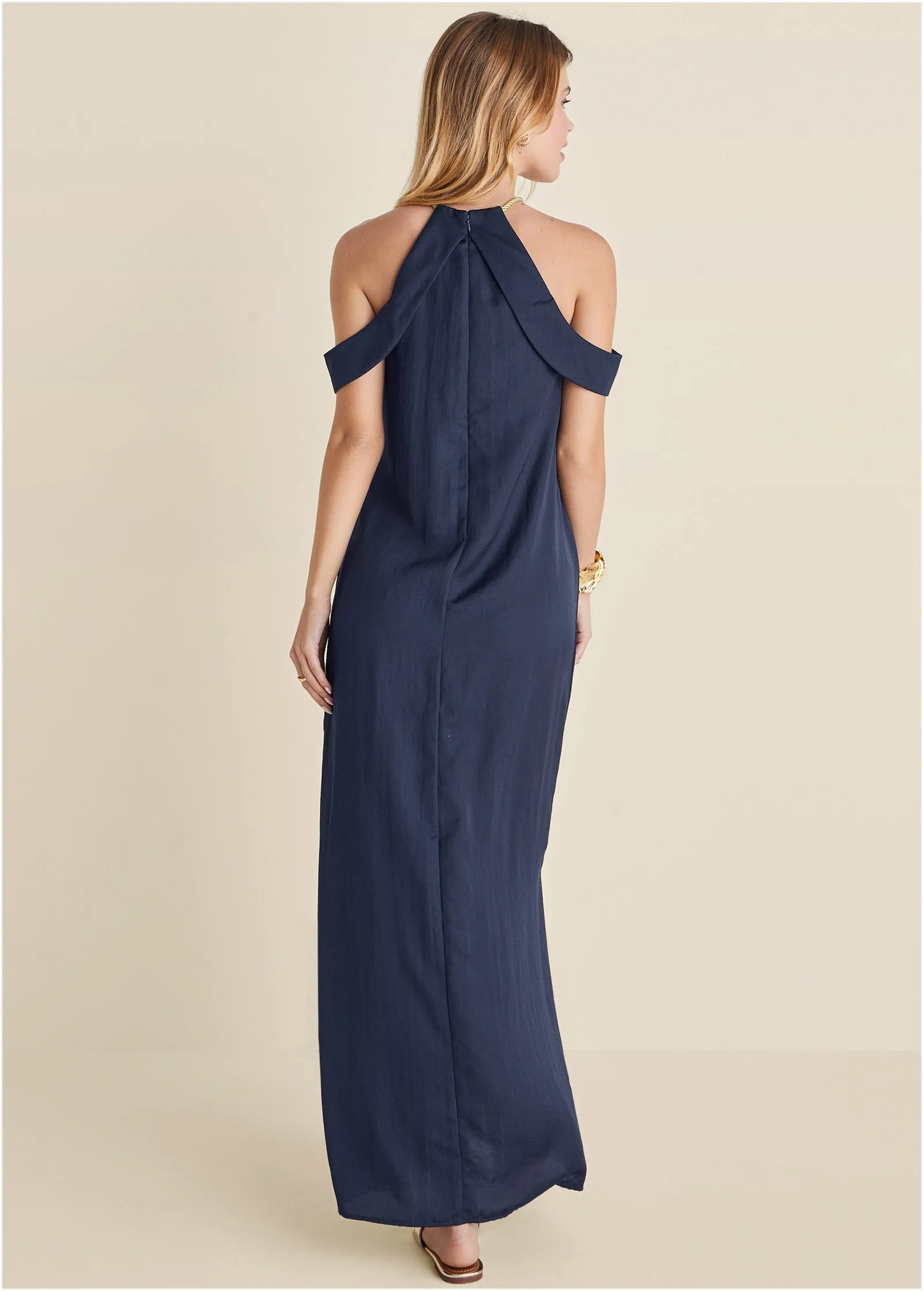 Cold-Shoulder Maxi Dress - Navy sold by VENUS product image thumbnail 2