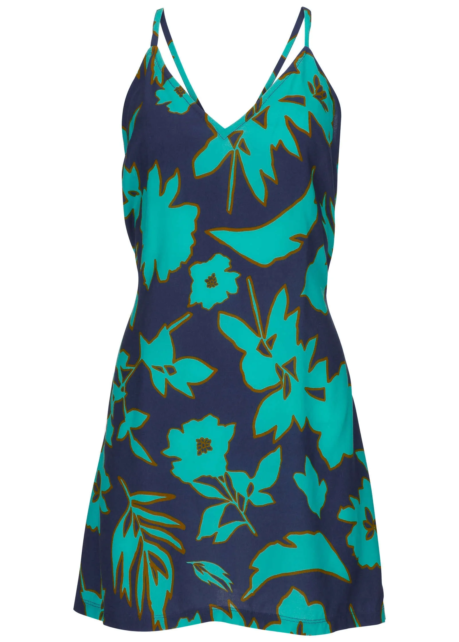 Low Back Cover-Up Dress - Blue Block Floral sold by VENUS product image thumbnail 3