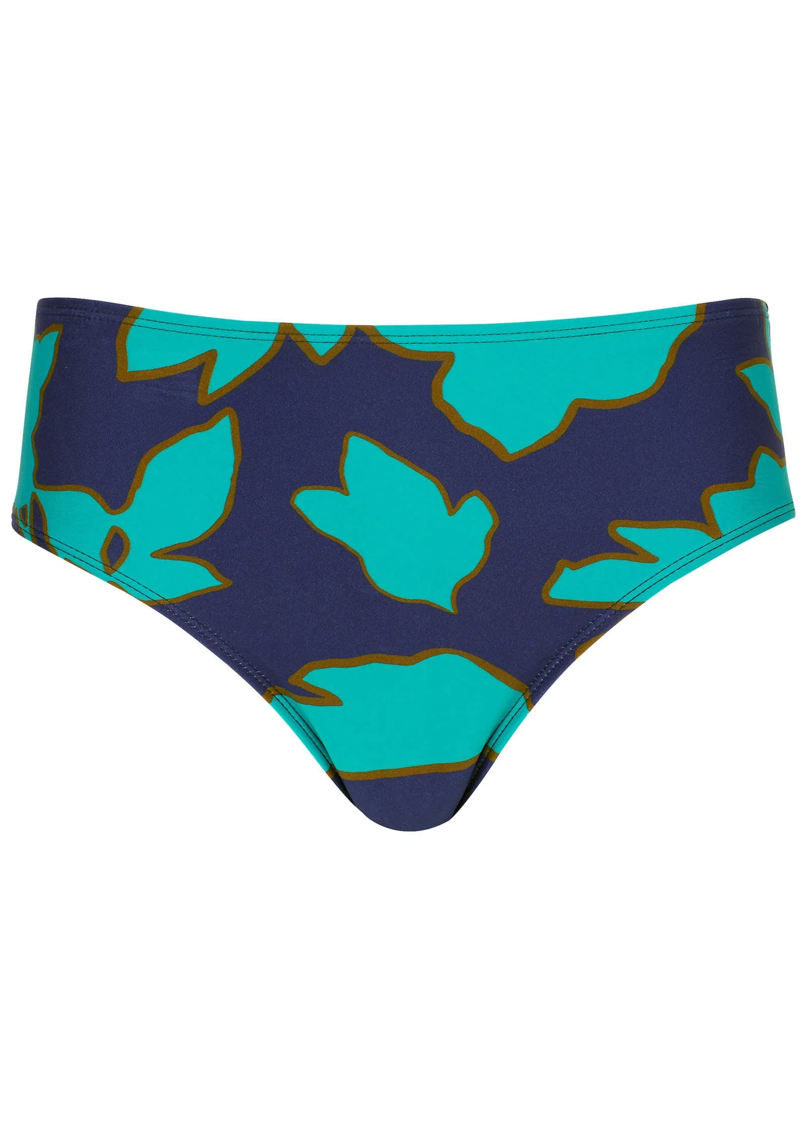 Maui Bikini Bottom - Blue Block Floral sold by VENUS product image thumbnail 3