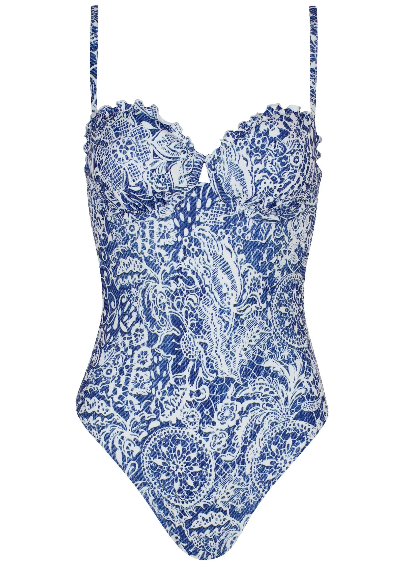 Bermuda Underwire One-Piece - Denim Anglaise Paisley sold by VENUS product image thumbnail 4