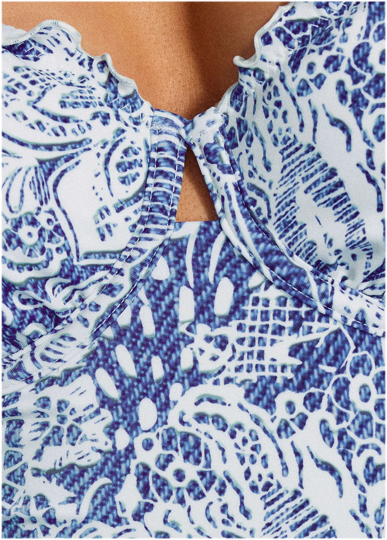 Bermuda Underwire One-Piece - Denim Anglaise Paisley sold by VENUS product image thumbnail 3